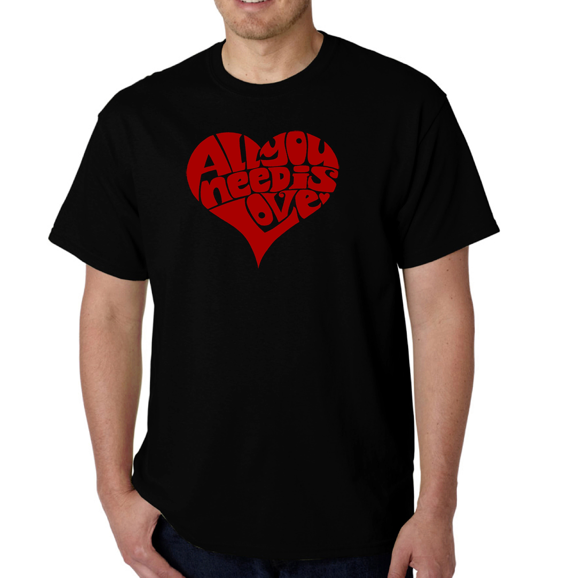 LA Pop Art Men's Word T-Shirt - "All You Need Is Love"