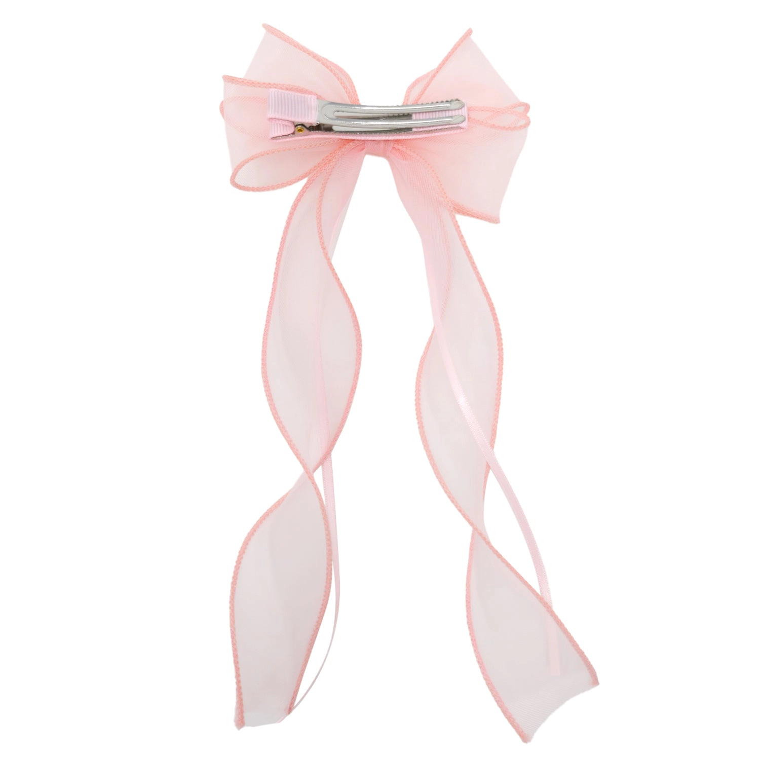 Puttisu Girls Organza Double Ribbon Clip Gift Set with Tin Case