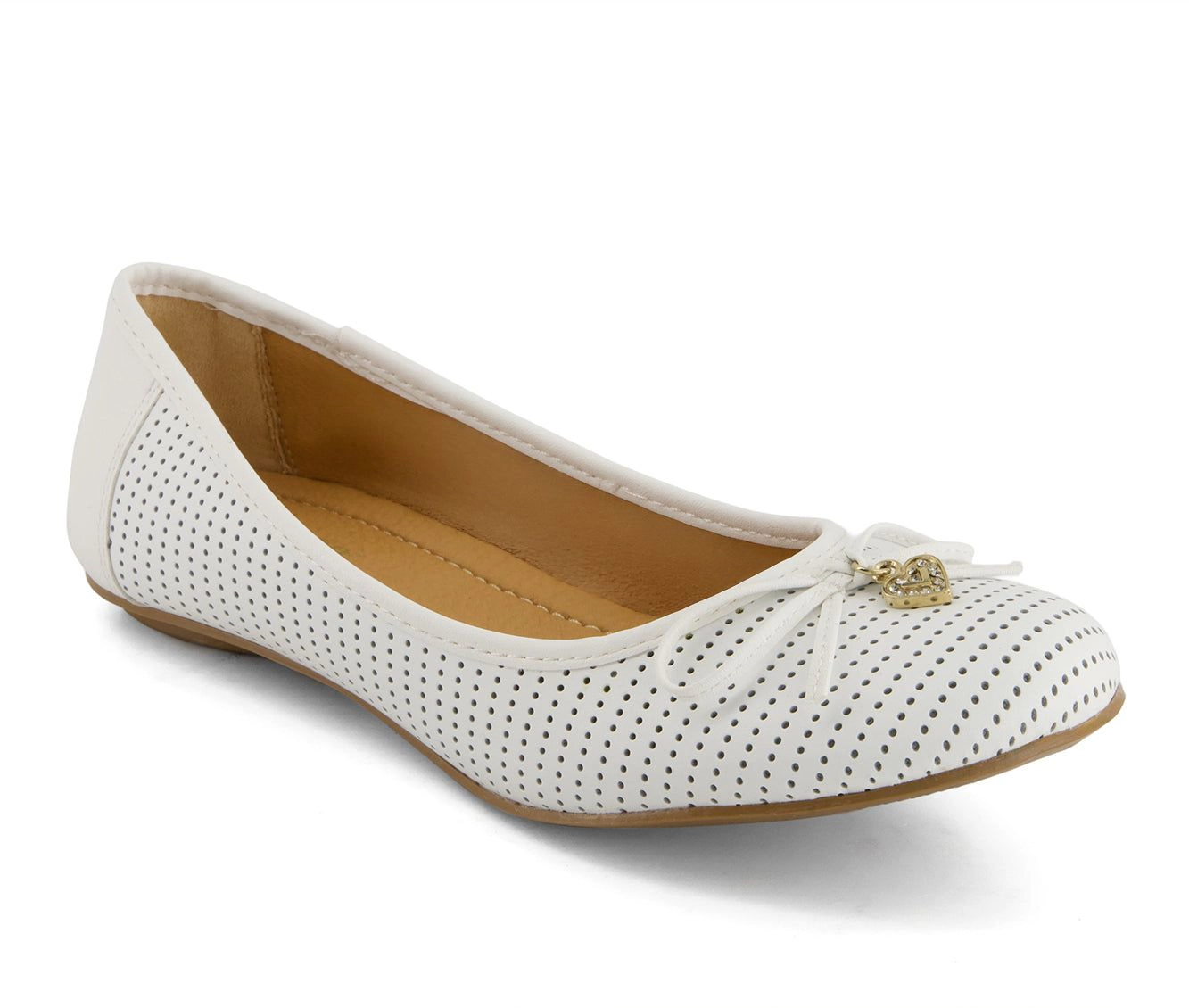 Andrea Womens Laser Cut Pattern Ballerinas