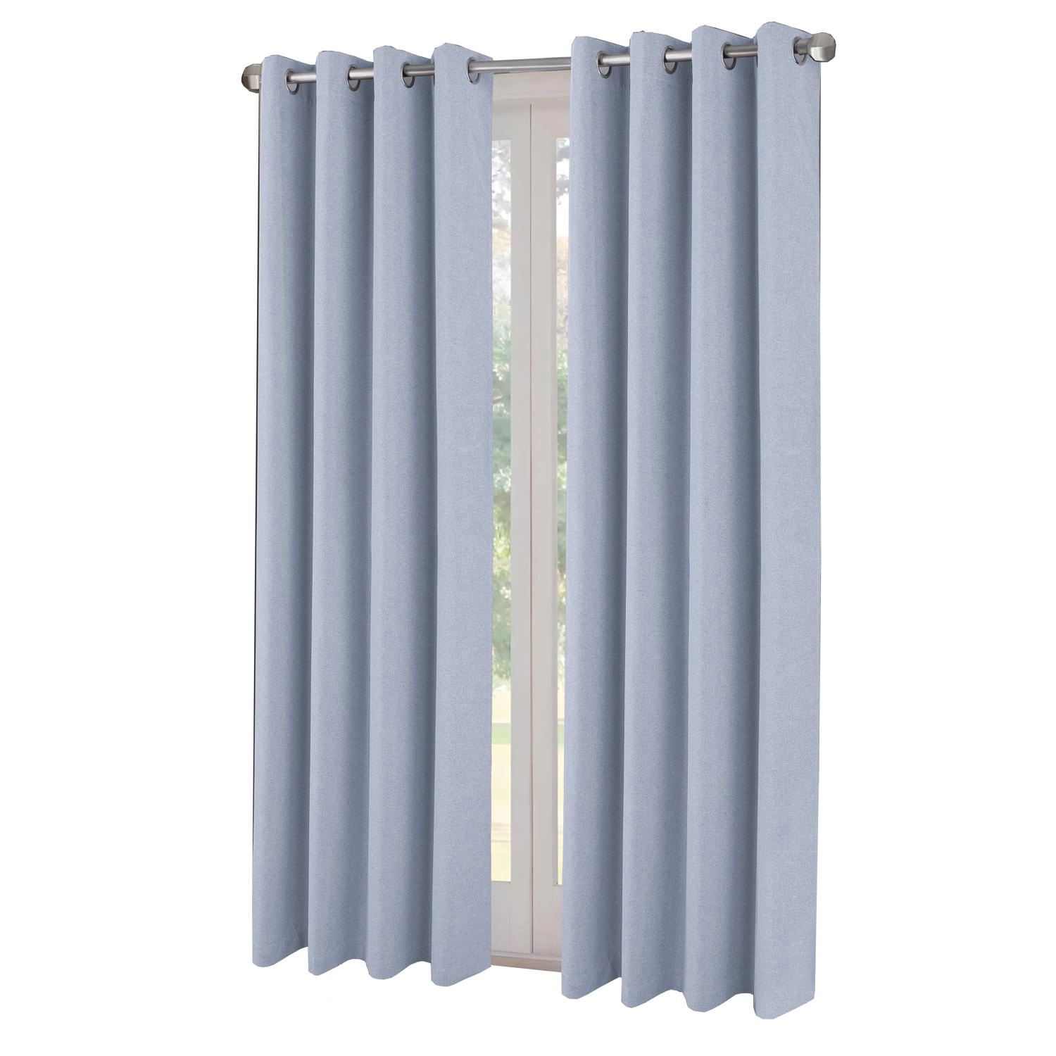 RT Designers Collection Boden 100% Blackout Grommet Curtain Panel 54" x 90" Sky Blue