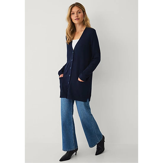 Ellos Plus Size Long Button Front Cardigan - JCPenney