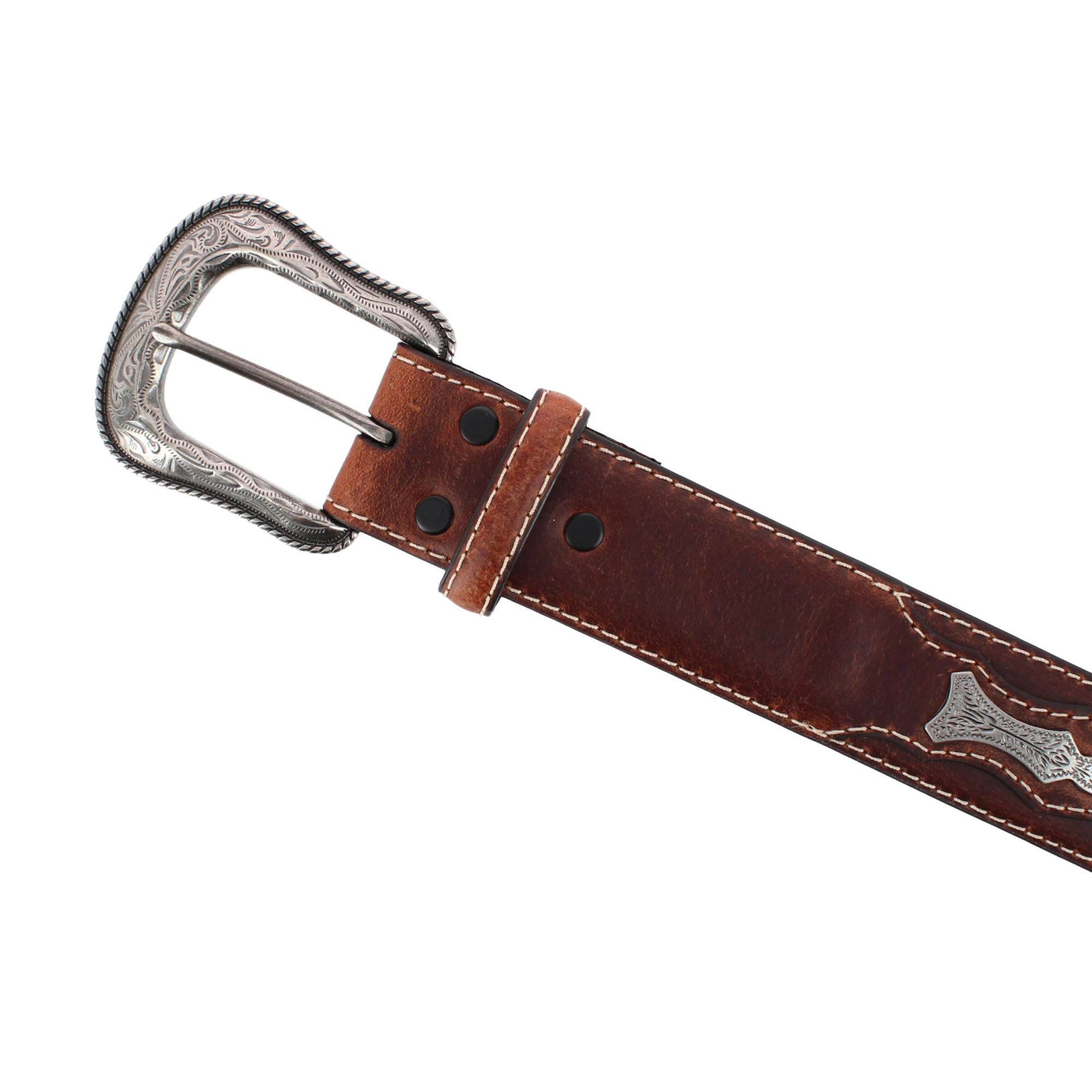 Roper Men's 1.5 Inch Leather Concho Western Belt