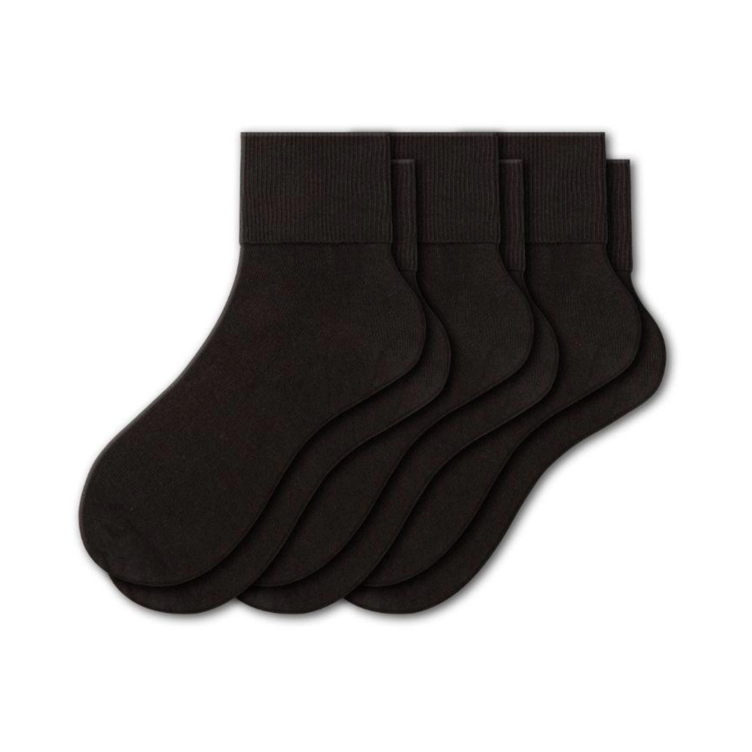 Wear Sierra Women's 3 Pair Packs Turn Cuff Socks