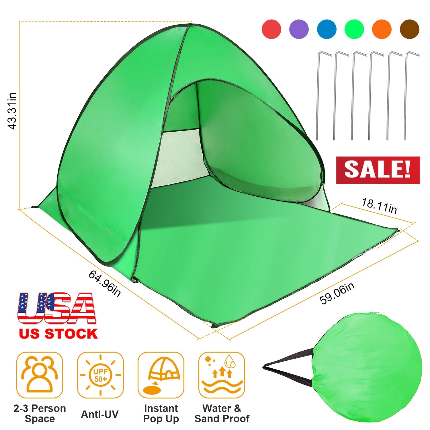 IMounTEK Unisex Waterproof Pop-Up Beach Tent