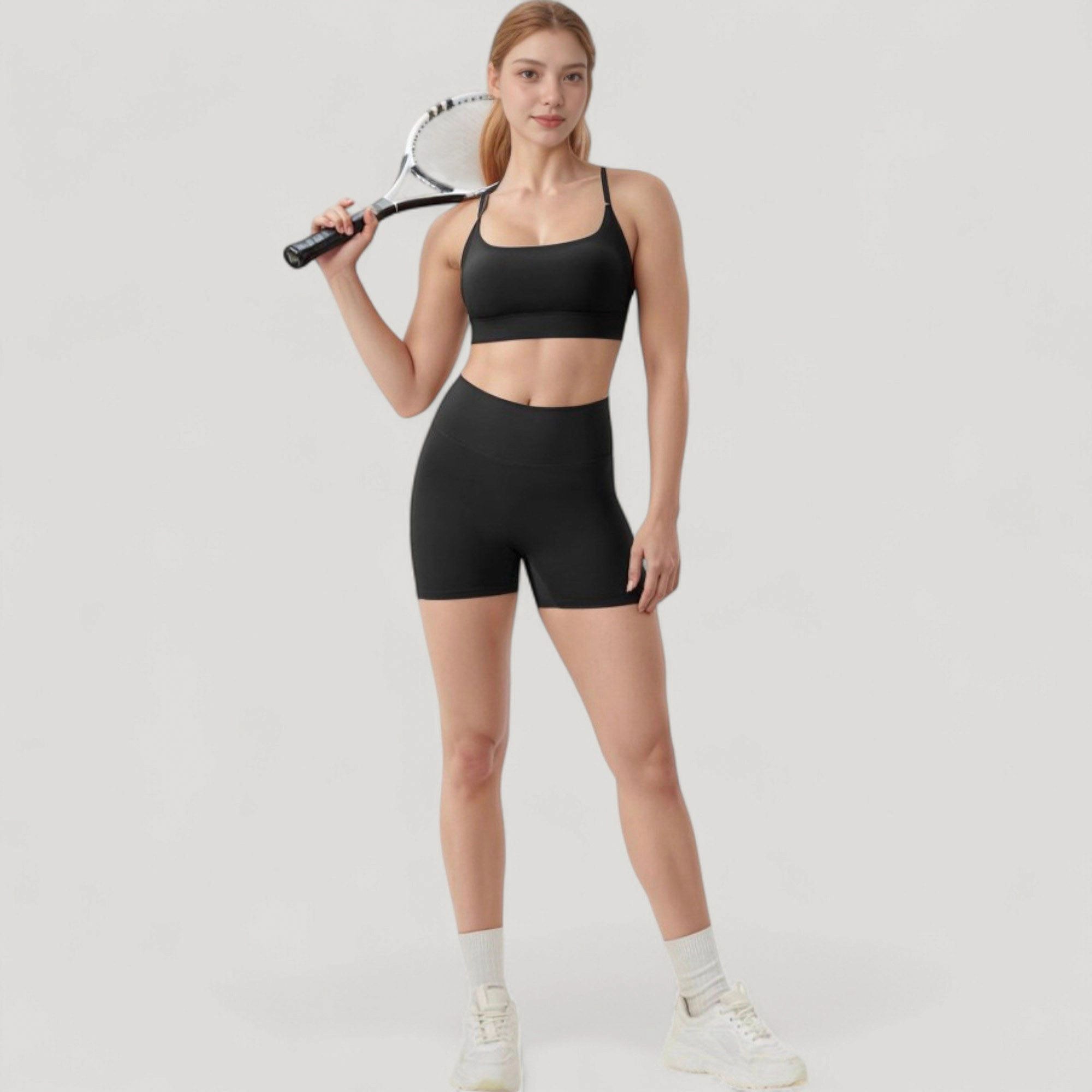 Anna-Kaci Women's High Waist Seamless Active Shorts with Smooth Finish and Body-Hugging Stretch Fit