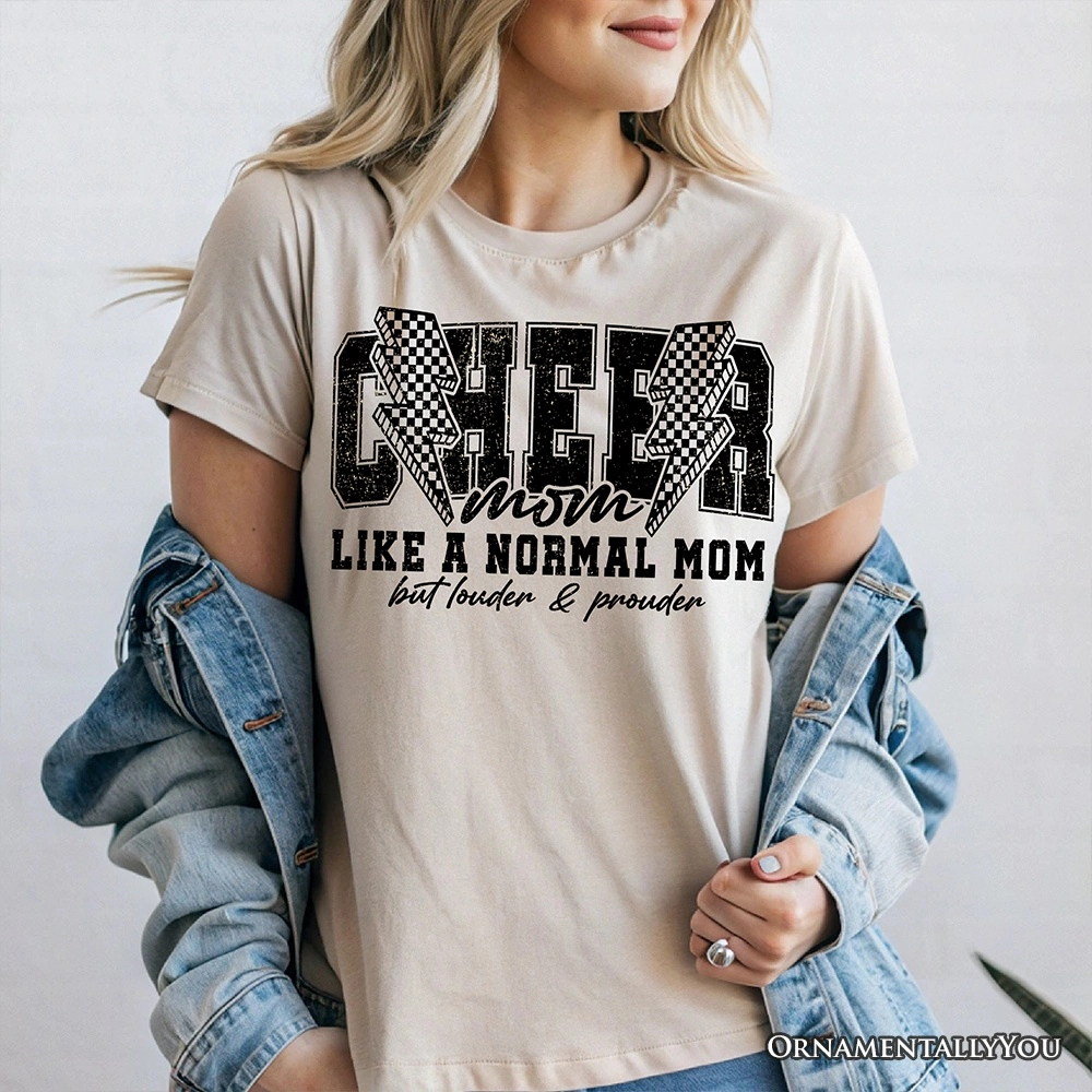 OrnamentallyYou Womens Cheer Mom Lightning T-Shirt
