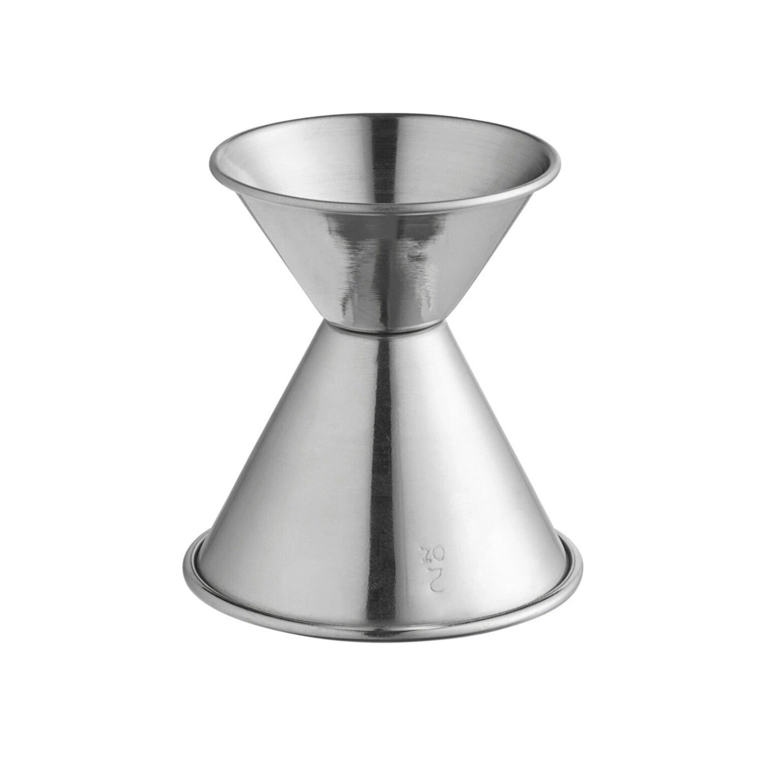 Home Collection Stainless Steel Double Jigger 1 oz & 2 oz Cocktail Measuring Cup
