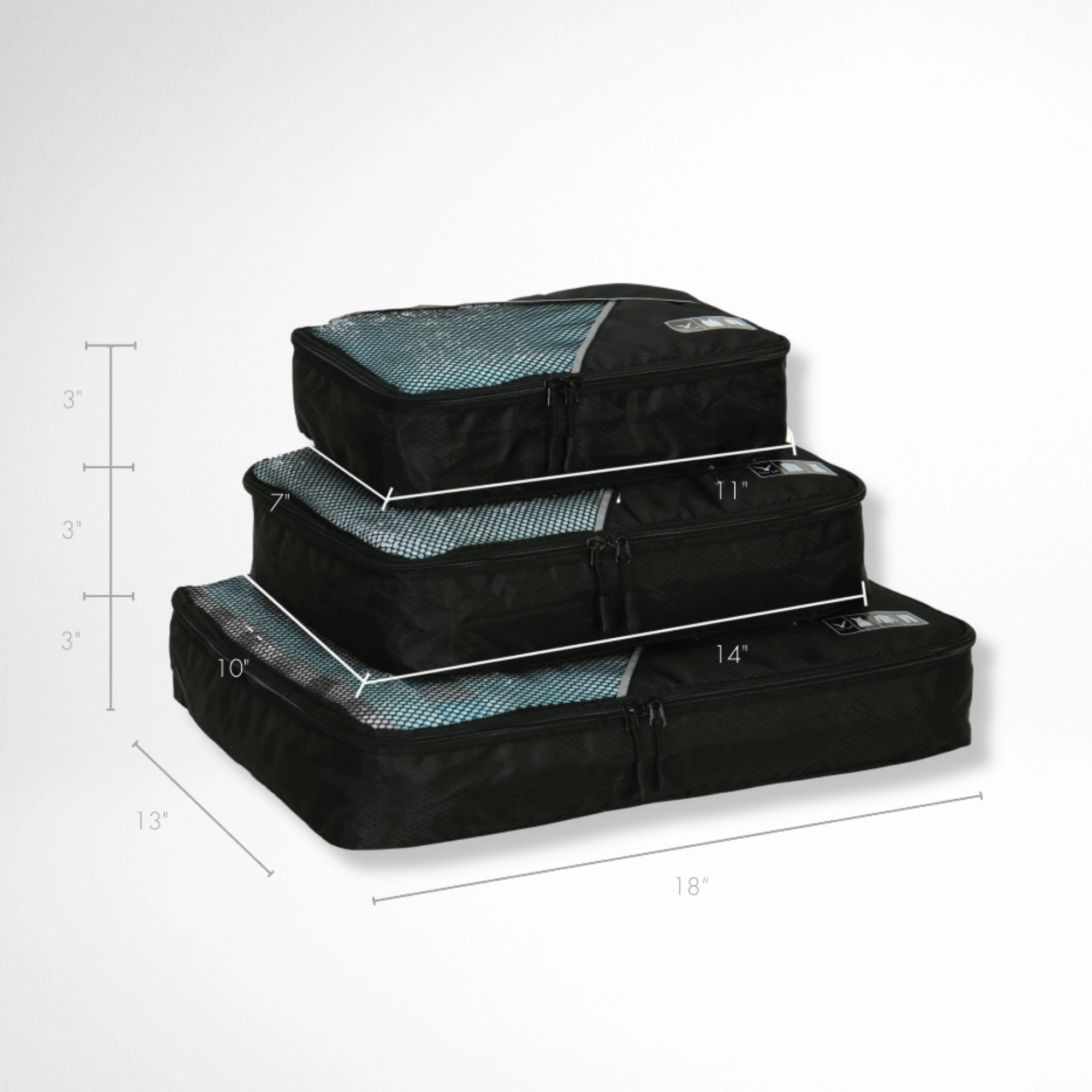 Hynes Eagle Unisex Basic Travel Packing Cube Set (3 pcs)