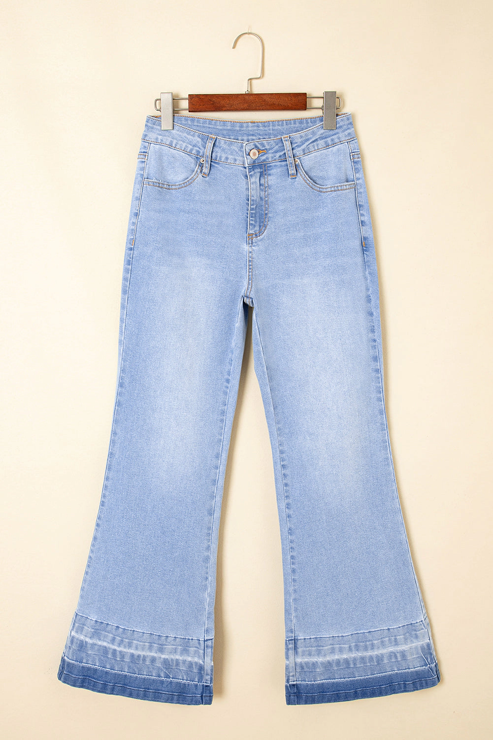 Threaded Pear Womens Marco Flare Leg Jeans - Iceland Blue