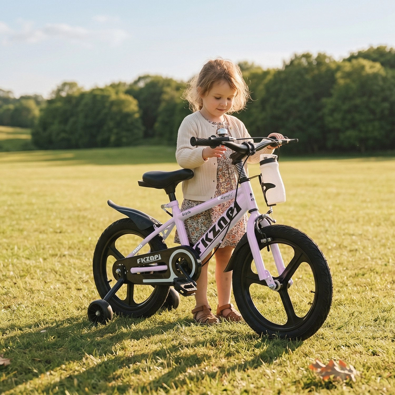 IMounTEK Unisex Steel Frame Kids Bike With Training Wheels