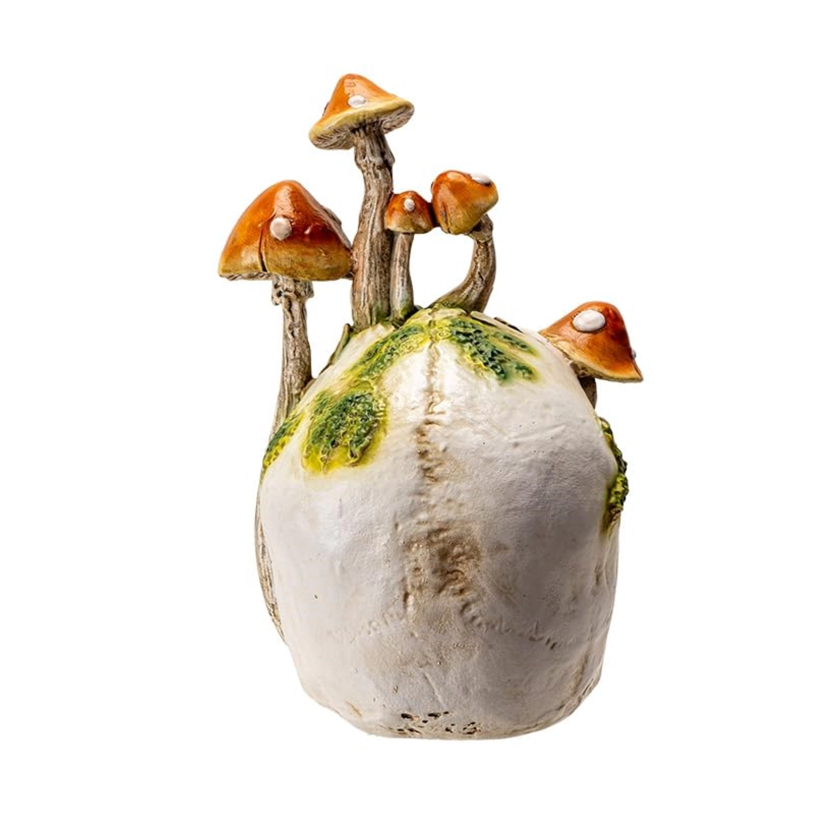 Pacific Giftware Large Human Skull with Mushrooms Growing Fungi Halloween Figurine Decoration 11.8 inch