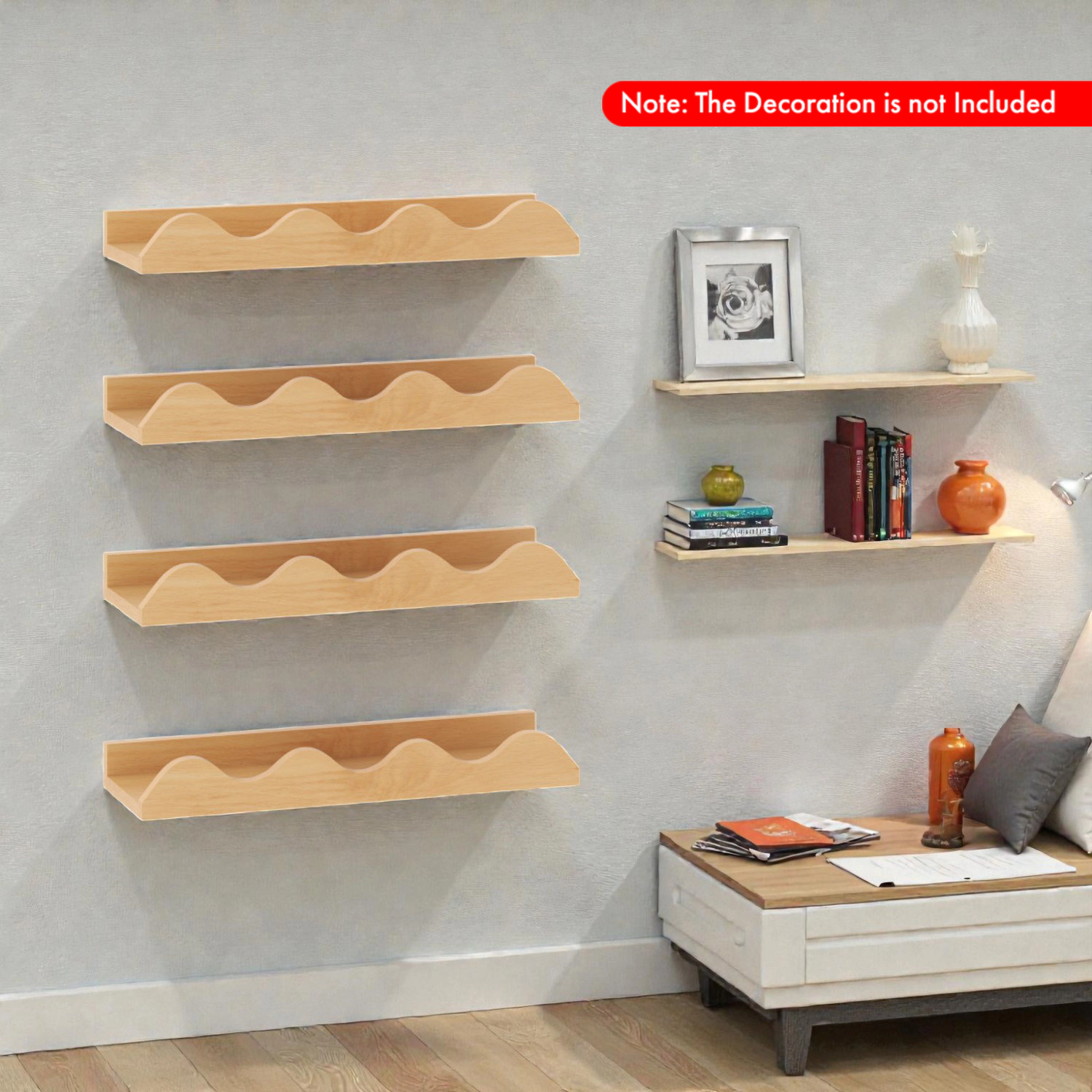 Hivvago Nursery Wall Shelves for Books and Toys