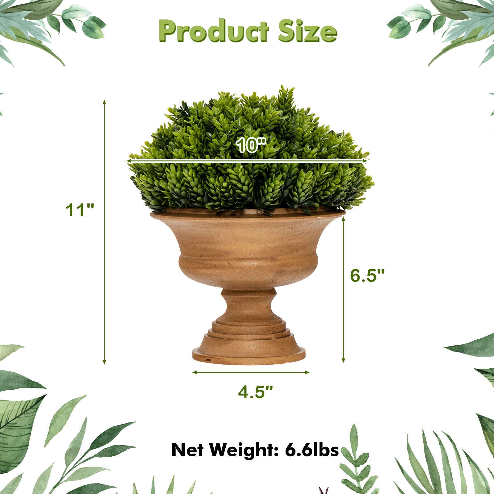 Slickblue Set of 4 Faux Green Potted Plants for Desk Home Offie Table Shelf Display