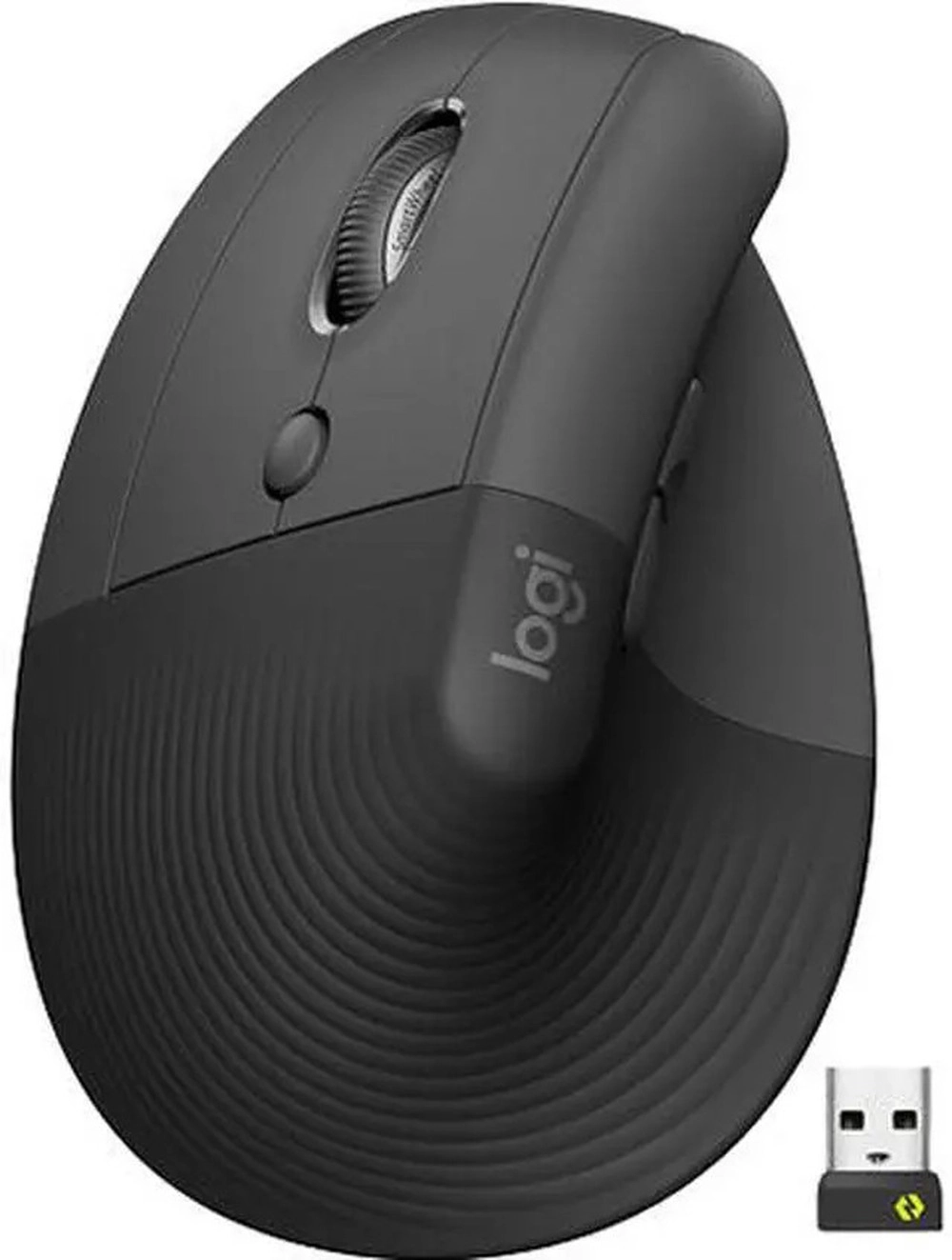 Logitech Lift Vertical Ergonomic Mouse, Wireless Bluetooth or USB Receiver, Quiet Clicks, 4 Buttons, Left Hand Wireless