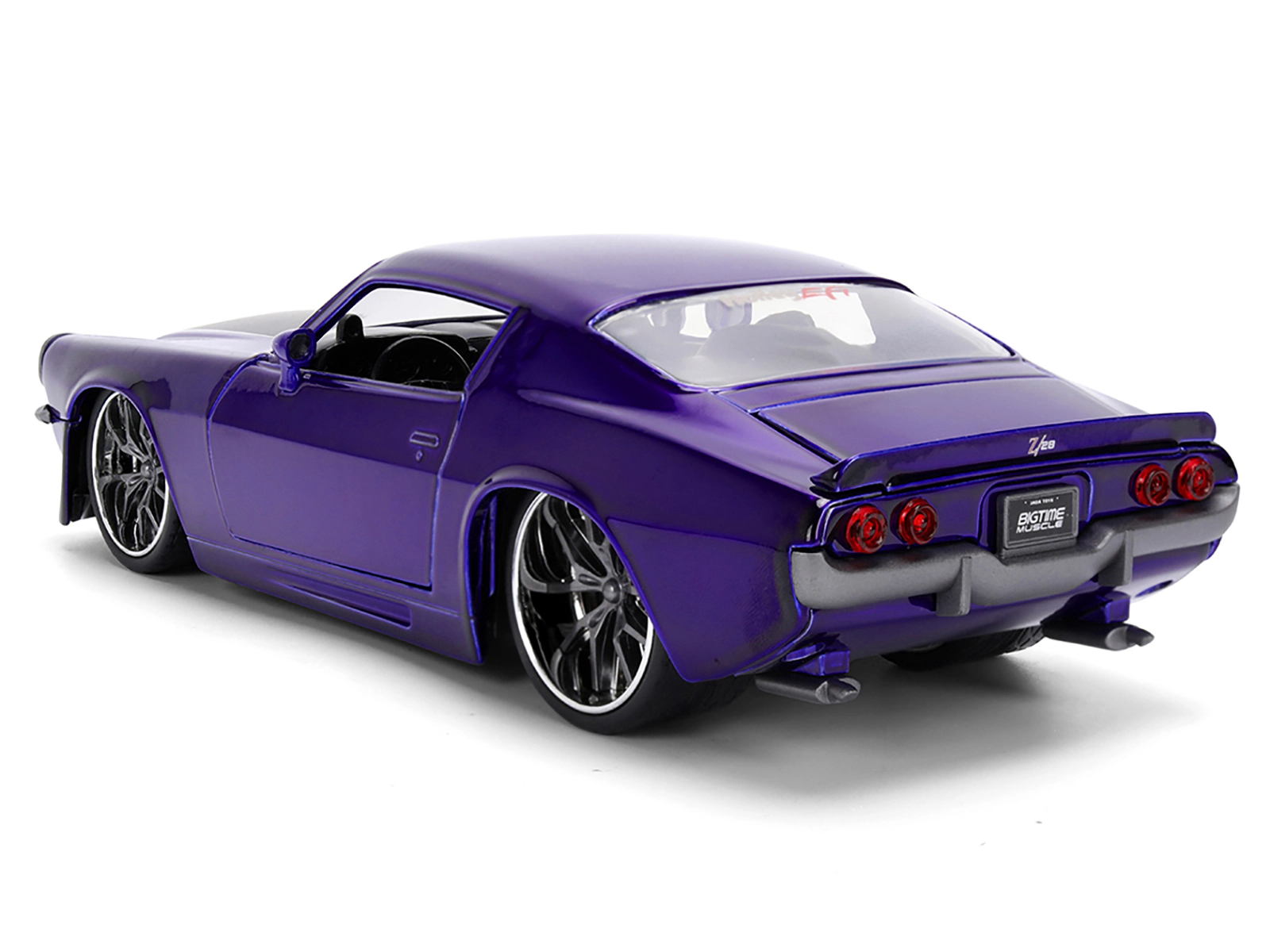Jada 1971 Chevrolet Camaro Z/28 Purple Metallic with Black Hood "Bigtime Muscle" Series 1/24 Diecast Model Car by Jada