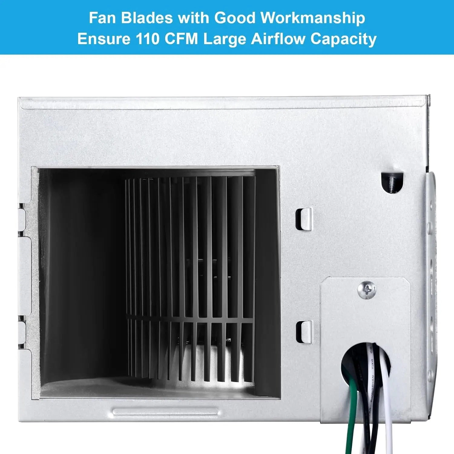 Envelor 110 CFM Ceiling Bathroom Exhaust Fan with Light in White