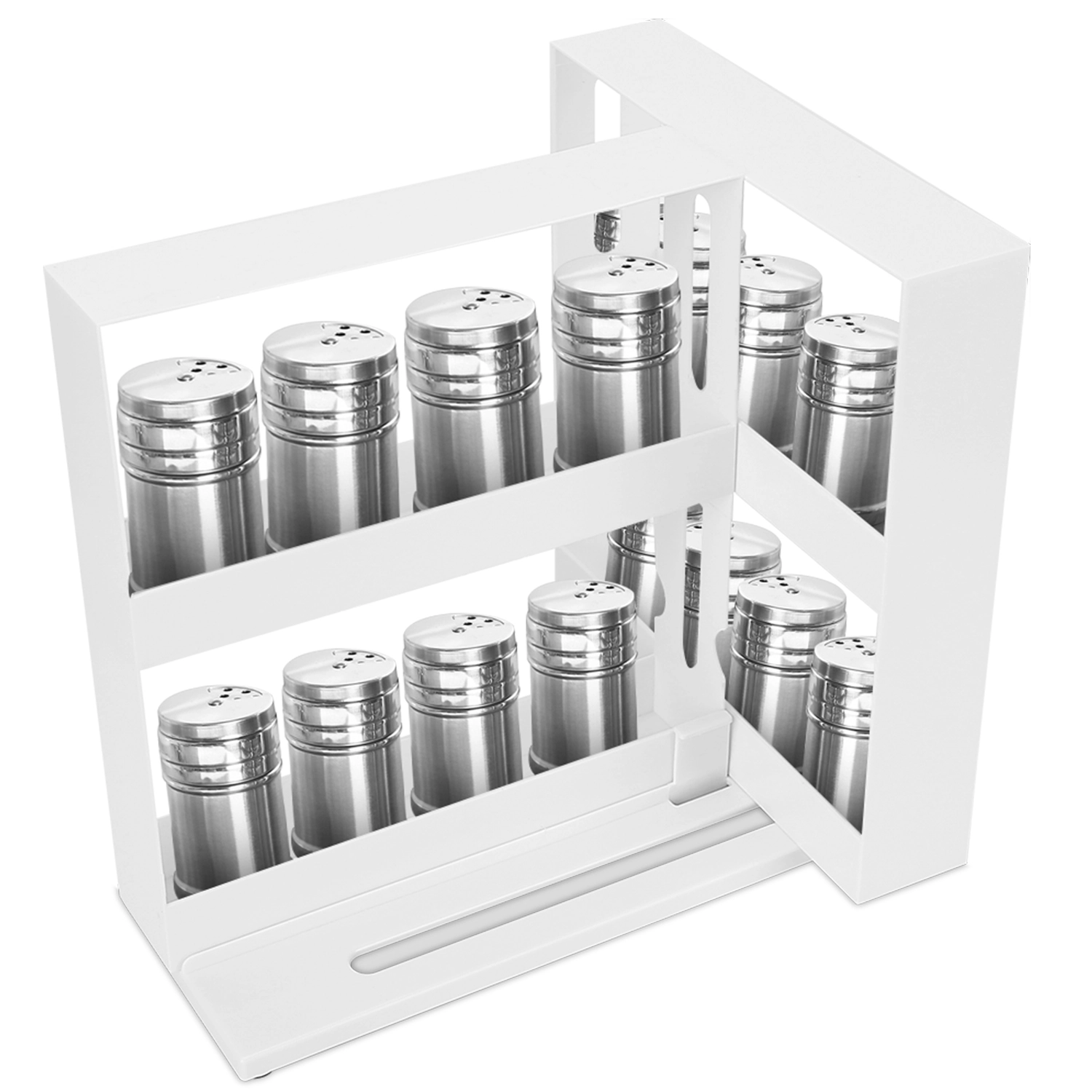 GBruno 2-Tier Swivel Cabinet Organizer Rack