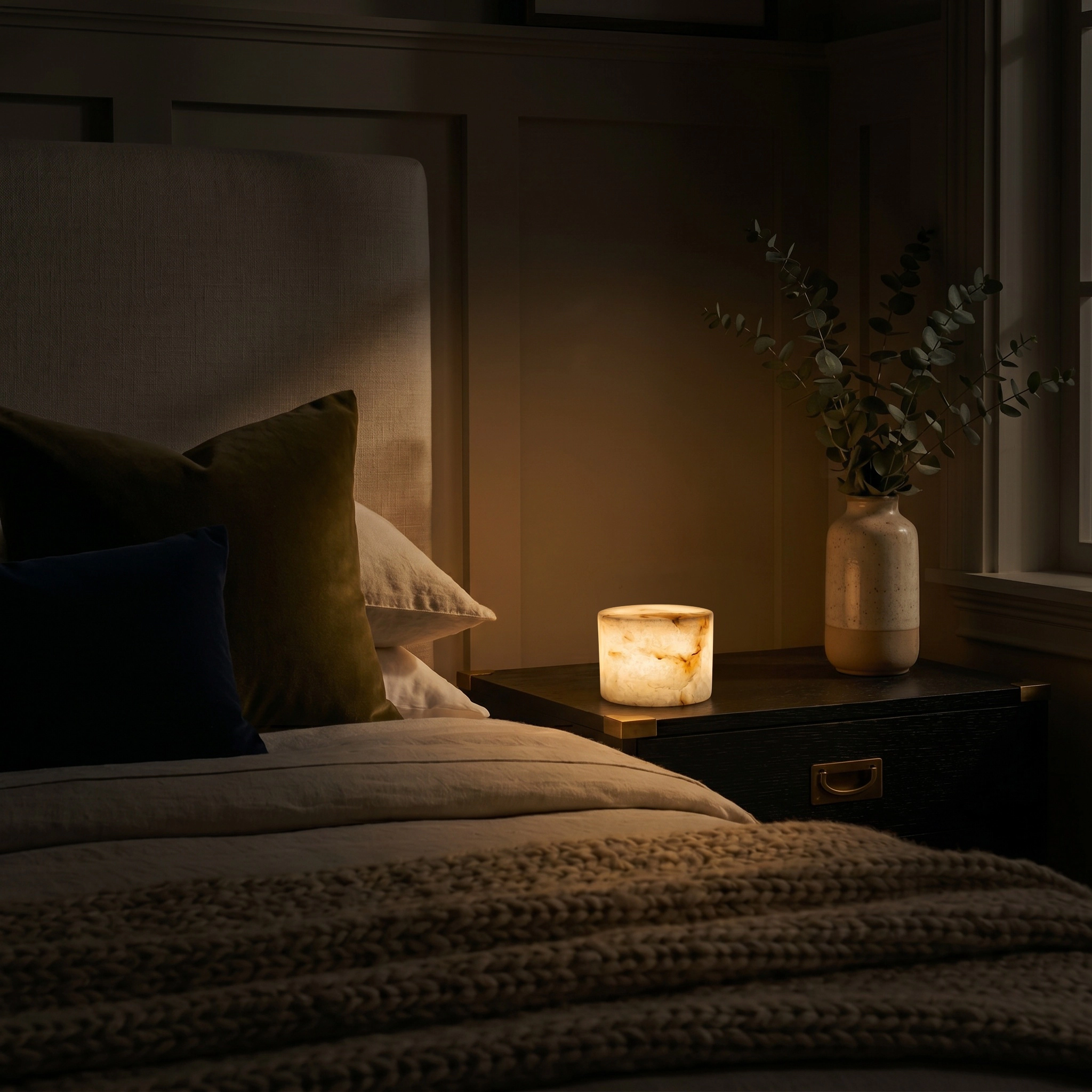 Brightech Rhea Alabaster Portable Table Lamp