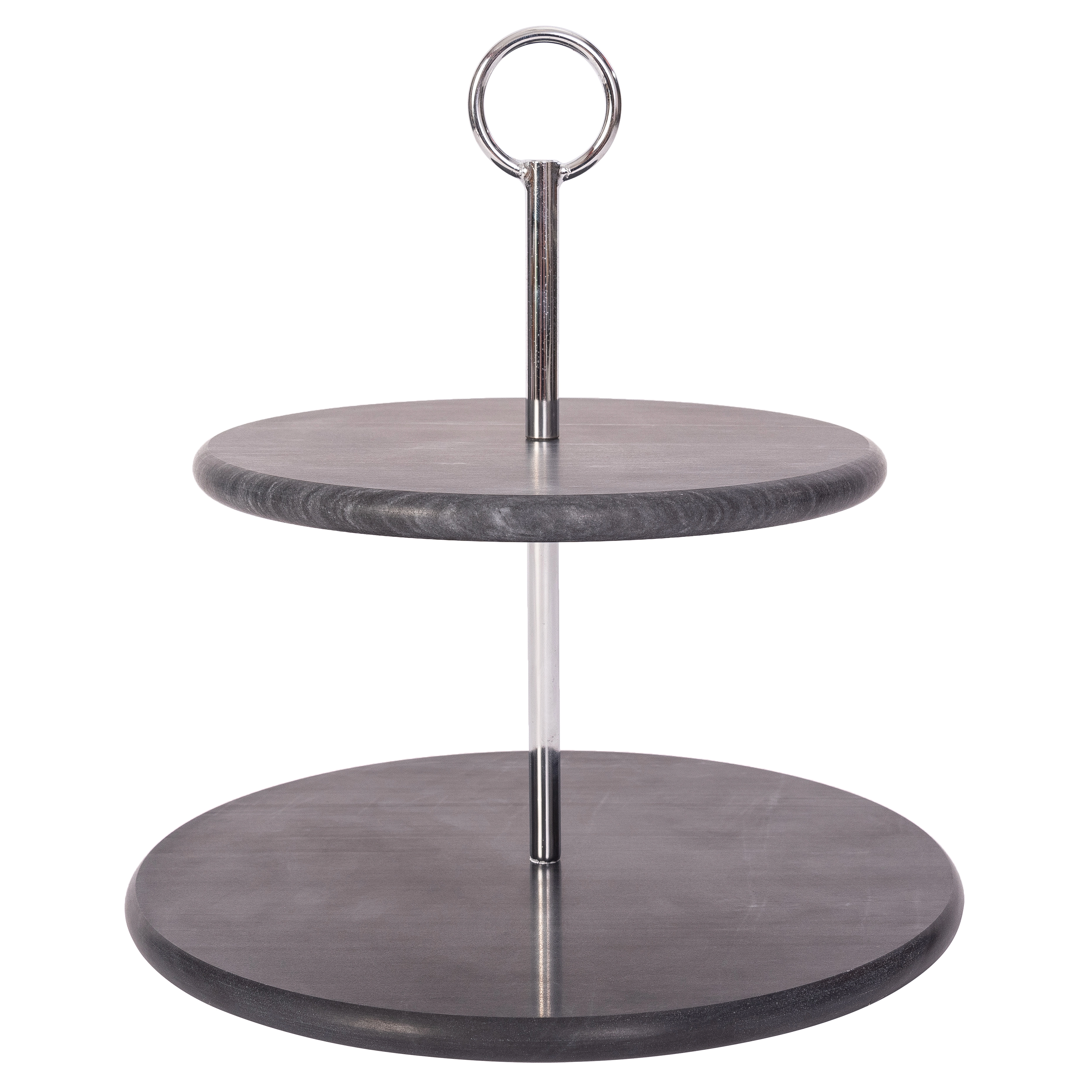 Saboga Home™ 2-Tier Marble Round Dessert Plate