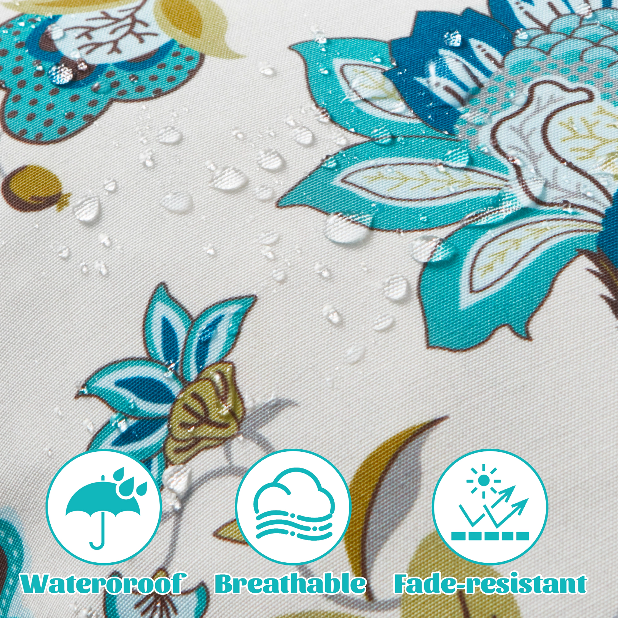 Unikome 2 Pack Patio Outdoor/Indoor Waterproof Down Feather Pillow Insert, Decorative Throw Inserts