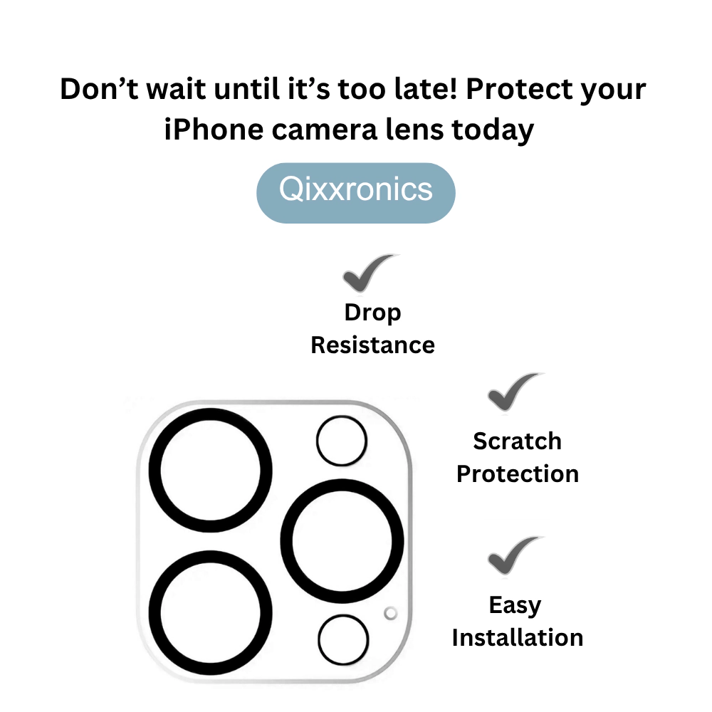 Qixxronics 2pack Camera Lens Protector for iPhone 14 Pro Max Tempered Glass Lens Cover for iPhone 14 Pro Max