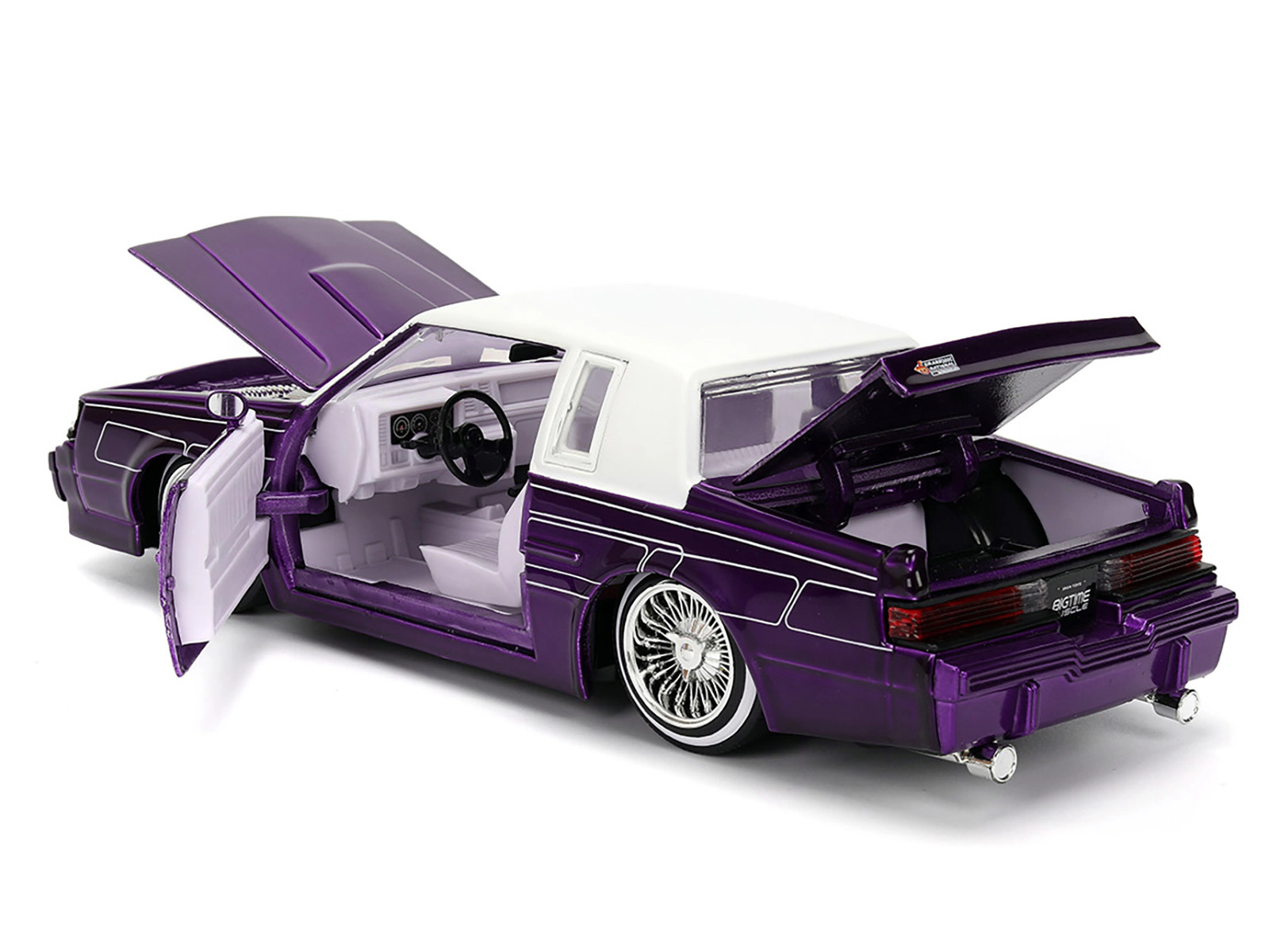Jada 1987 Buick Grand National Candy Purple with Graphics and White Top and Interior "Bigtime Muscle" Series