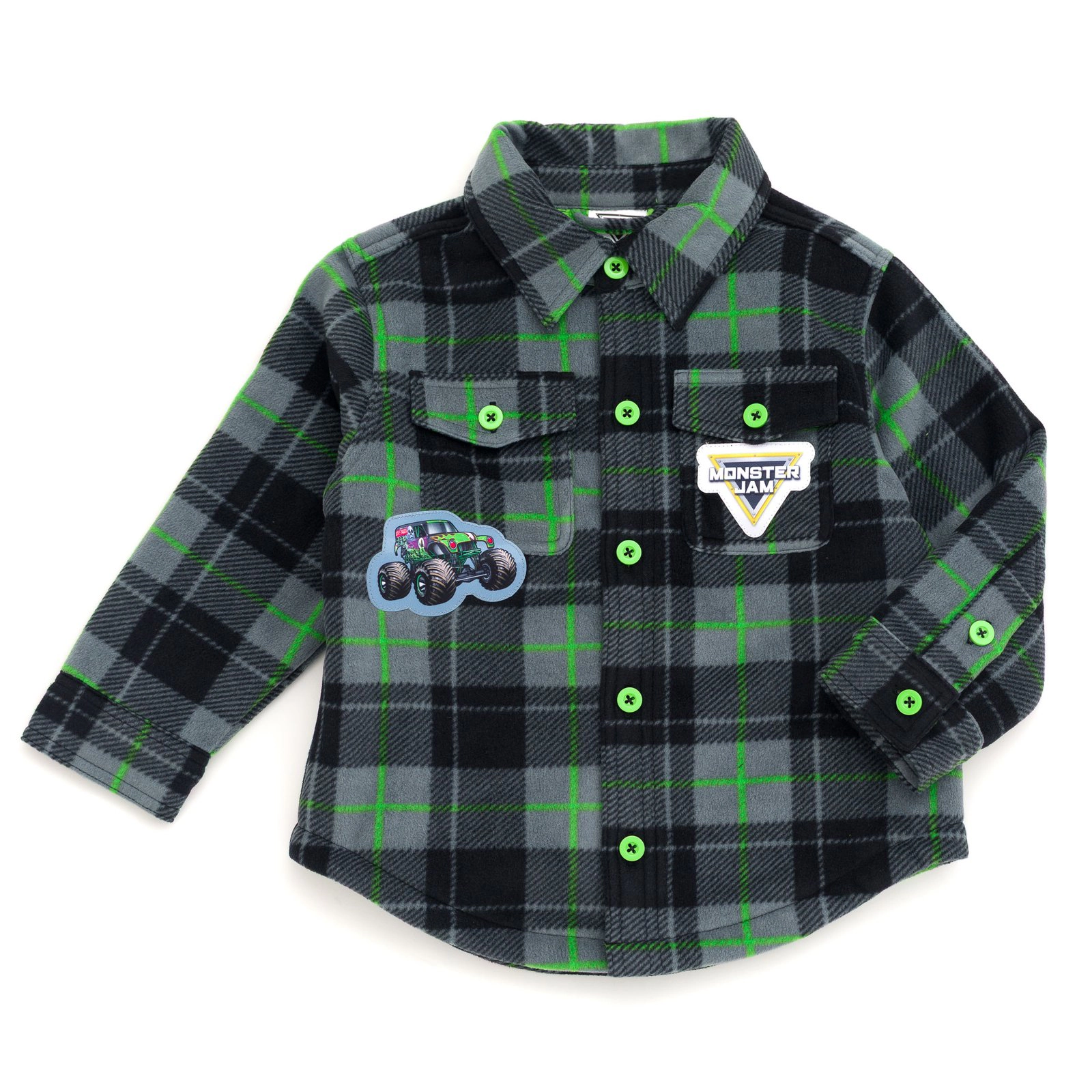 Monster Jam Grave Digger Boys' Button Front Shacket