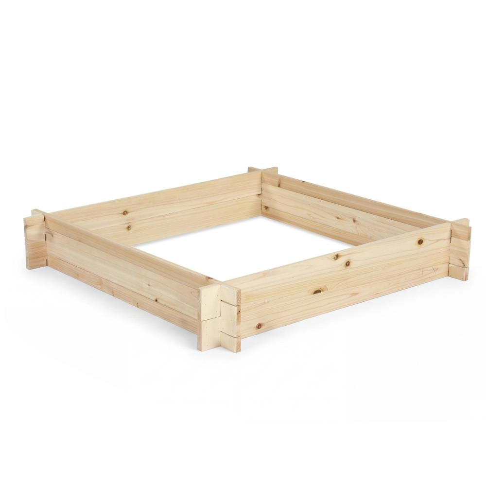 Hivvago Square Wooden Raised Garden Bed