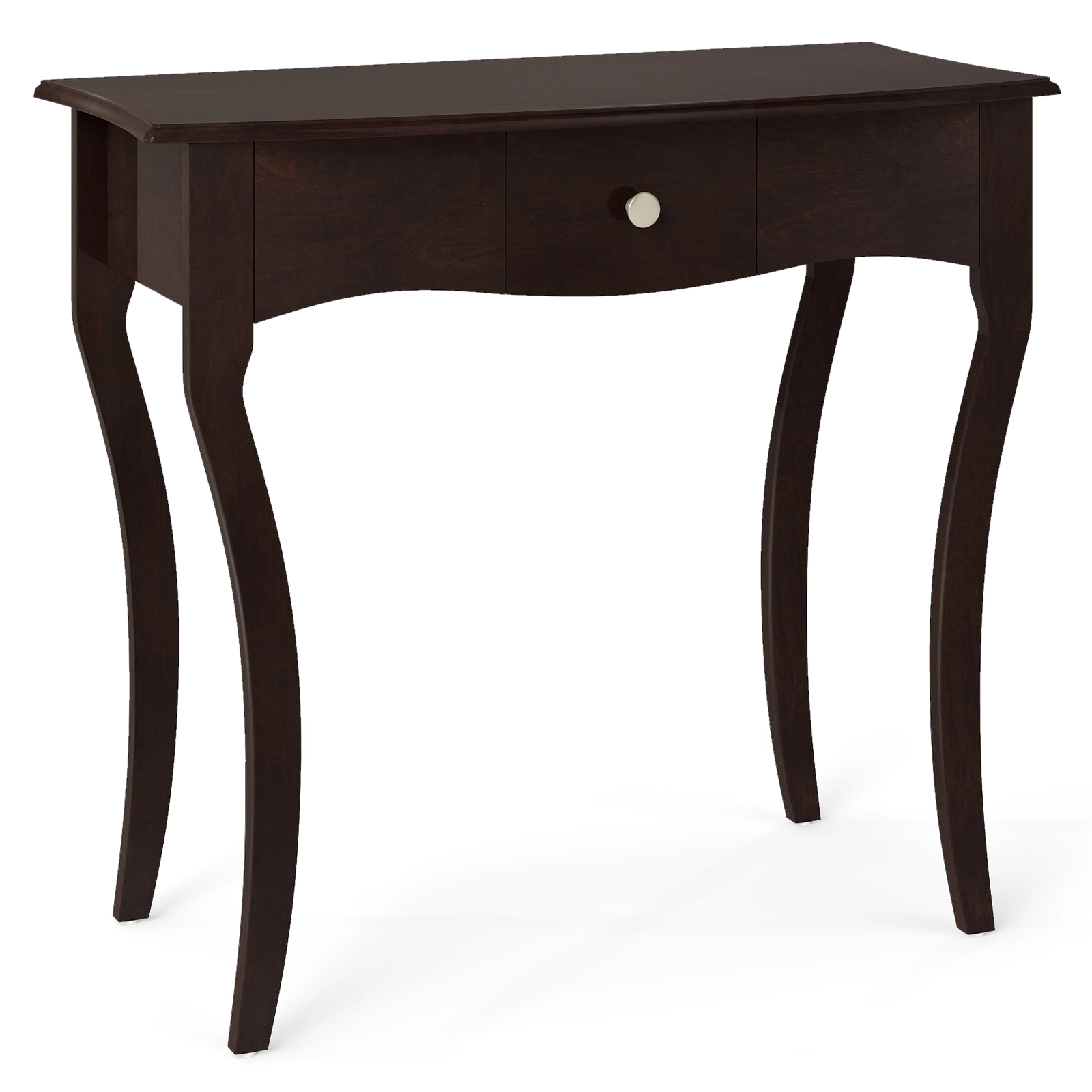 SUGIFT 34-in Console Table with Drawer and Solid Wood Frame 180-lb Tabletop Capacity Overall 220-lb Capacity Espresso