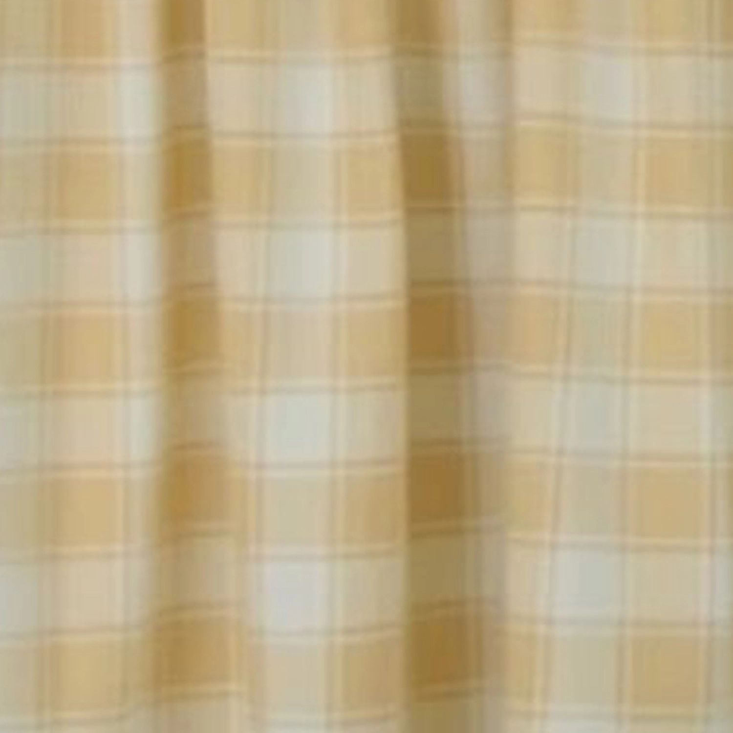 ELLIS 50% Polyester 50% Cotton Country Check Tailored With 1.5" Rod Pocket Tiers  56" x 36" Butter