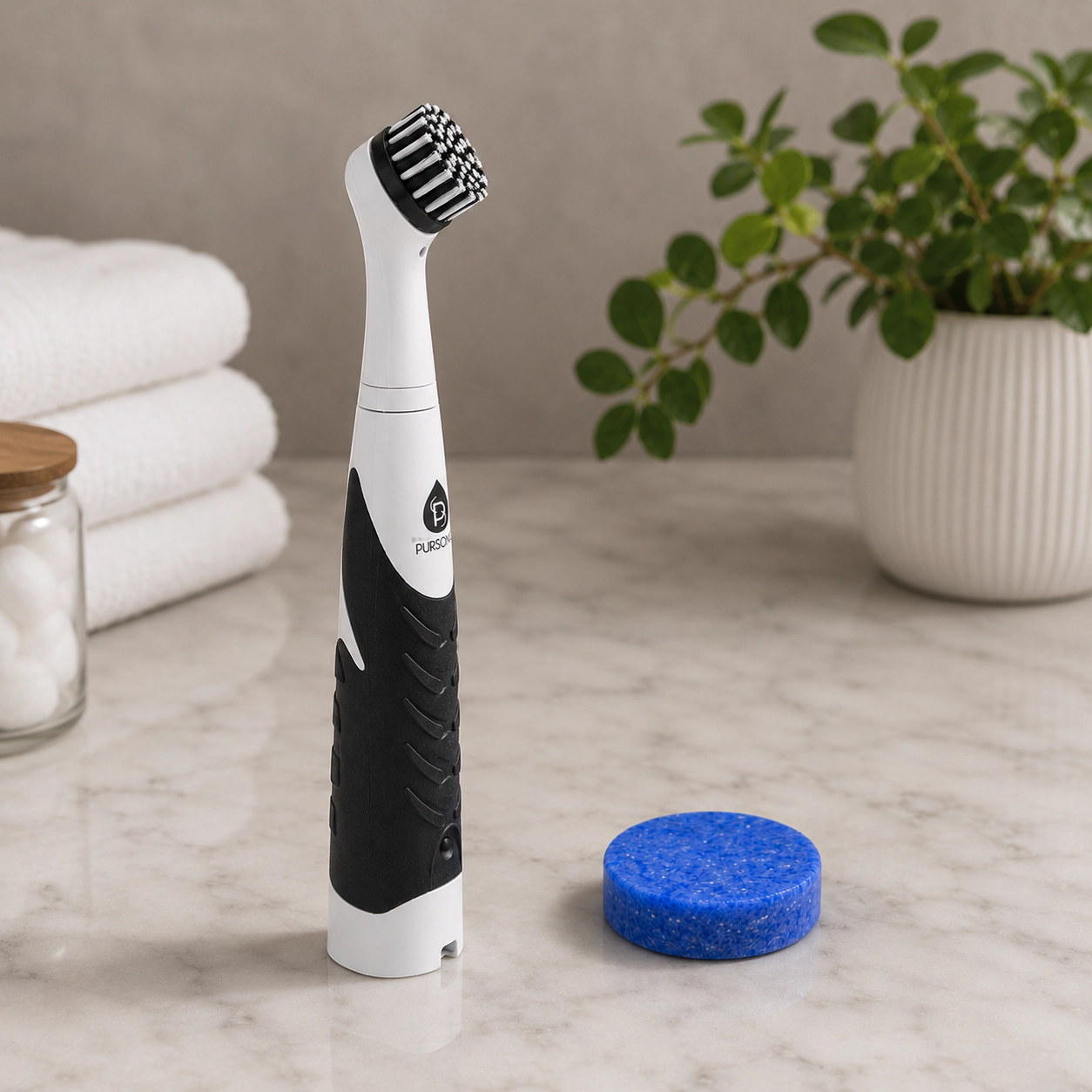 Pursonic Unisex Home Cleaning Bundle with Cordless Power Scrubber Cleaning Brush & Automatic Toilet Bowl Cleaner Tablets