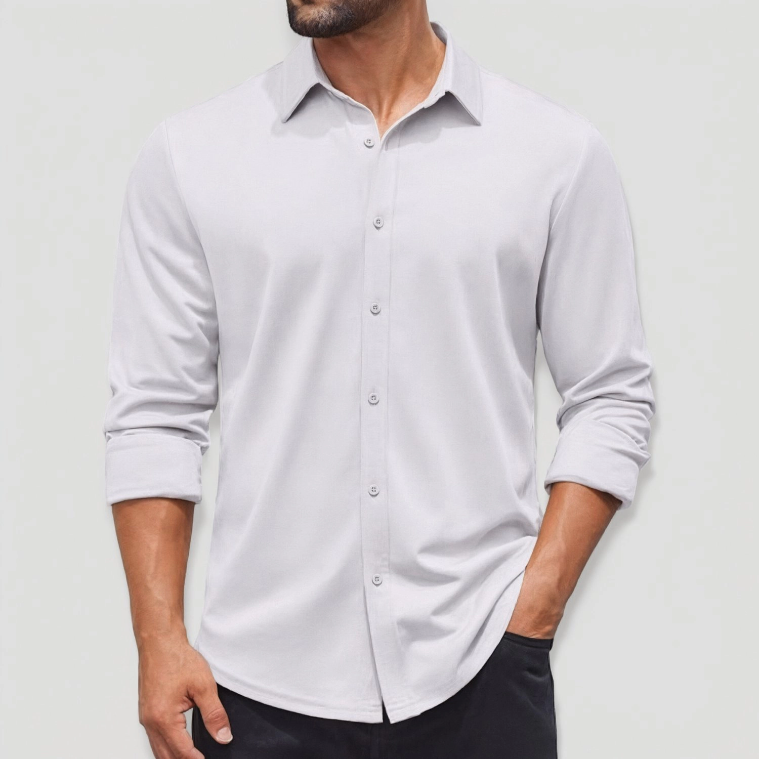 COOFANDY Mens Classic Long Sleeve Shirts Dressy Button Down Collared Casual Tops