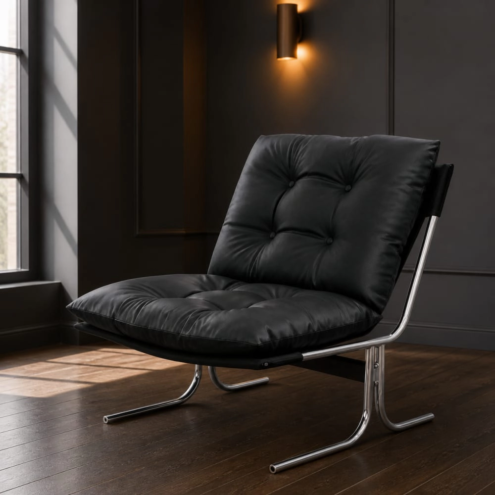 GOODSILO Comfortable Faux Leather Accent Chair