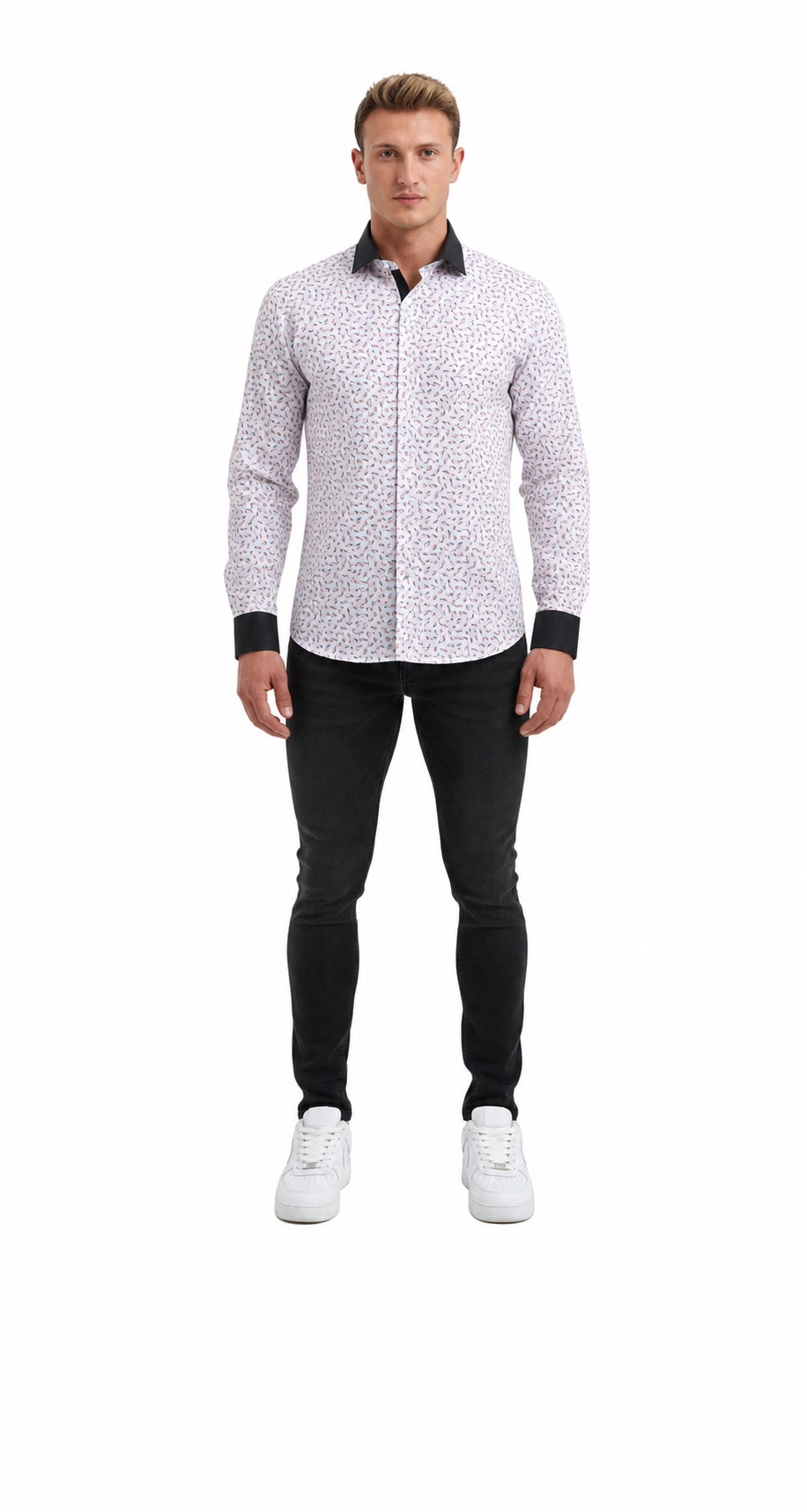 Elie Balleh Slim Fit Mens Classic Button-Down Shirt with Sleek Design