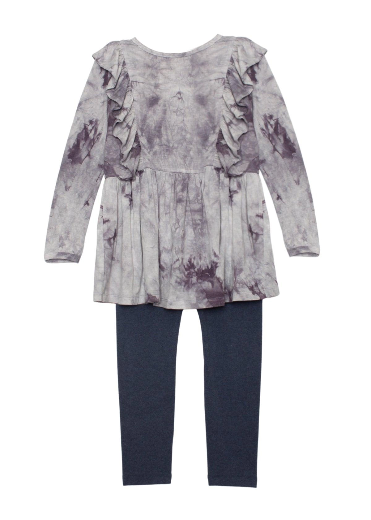 Mabel and Honey Ocean Waves Tie-Dye Knit 2-Piece Set for Girls