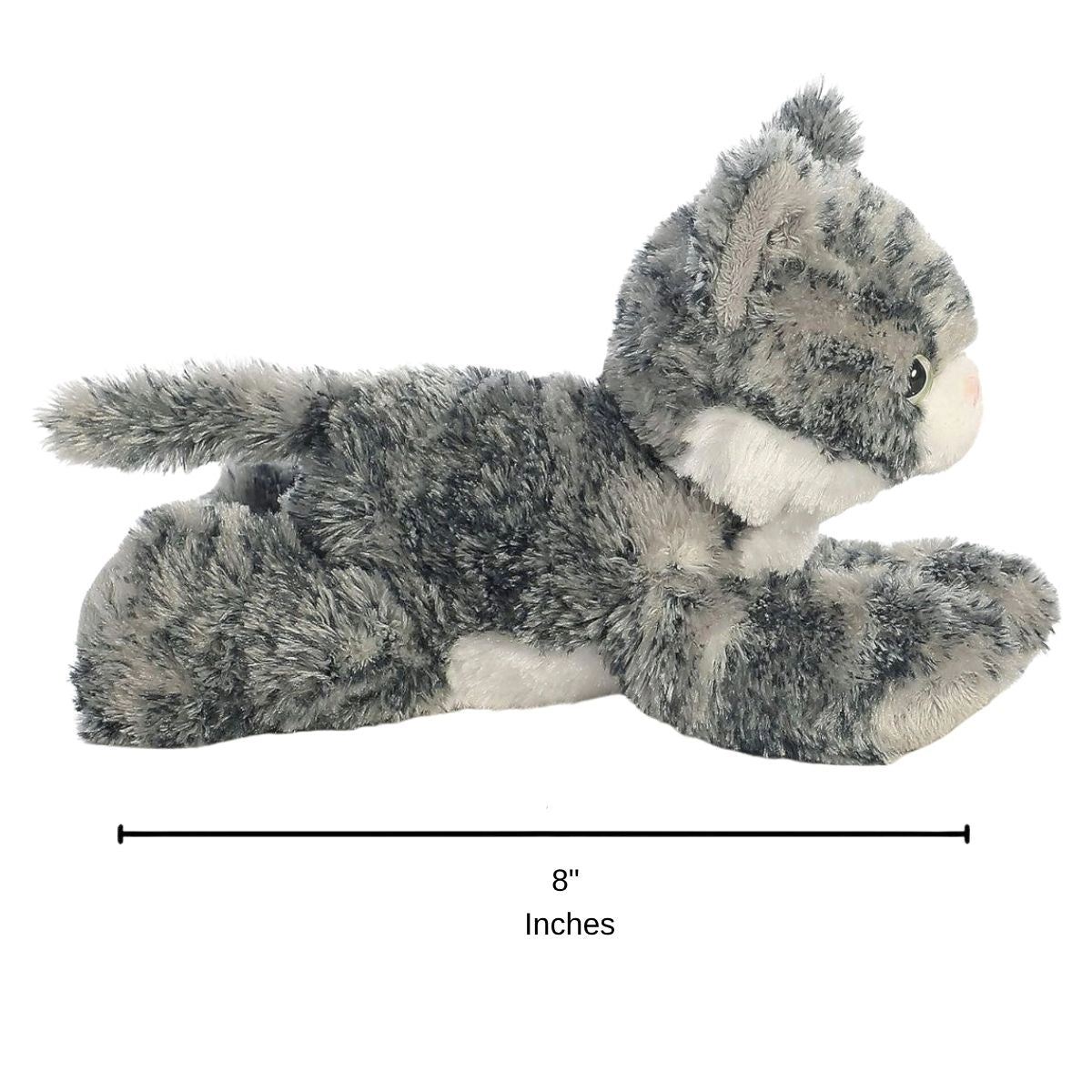Aurora Mini Flopsie Lily Grey Tabby Cat 8-Inch Stuffed Animal Plush