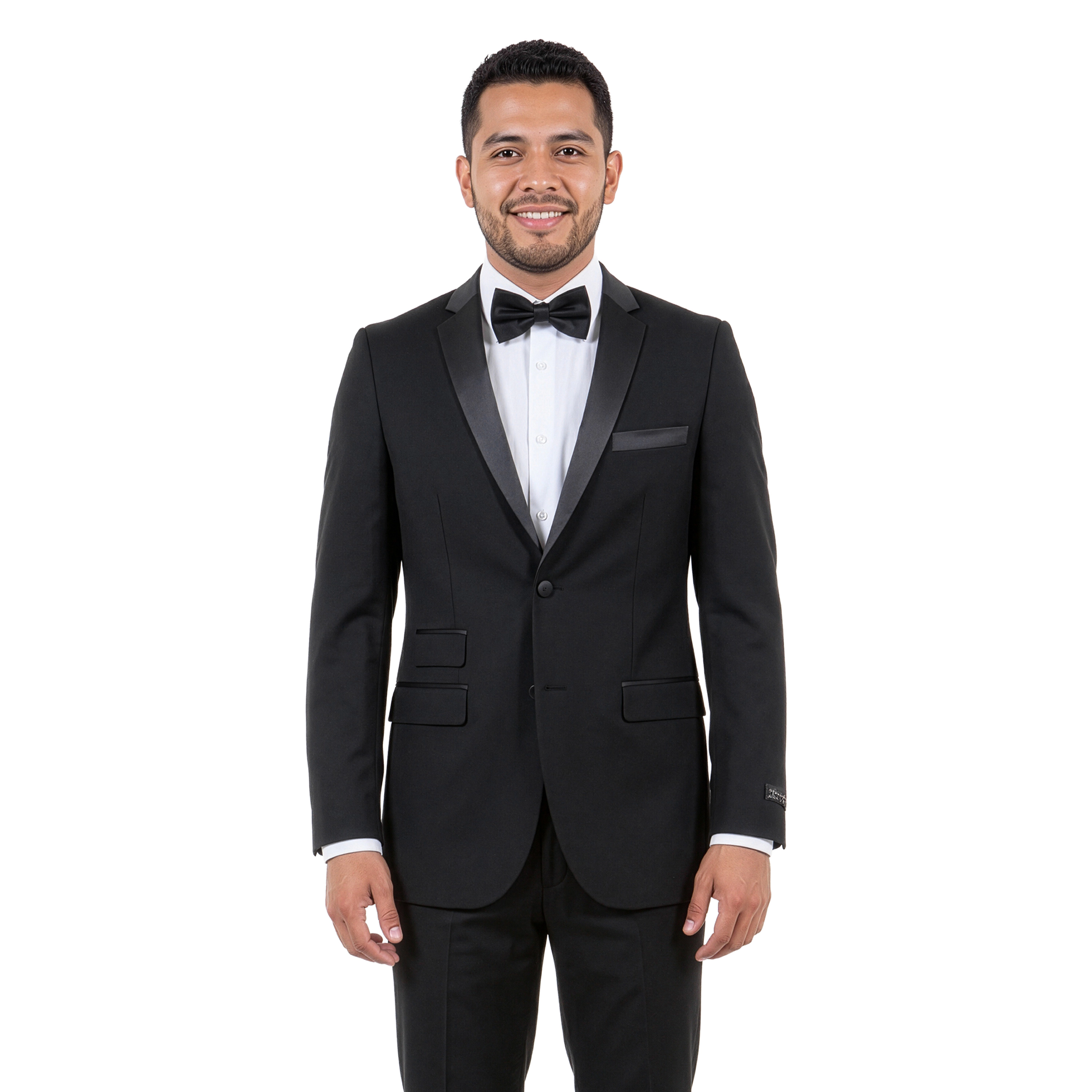 Tazzio Mens Slim Fit Satin Notch Lapel Tuxedo Jacket