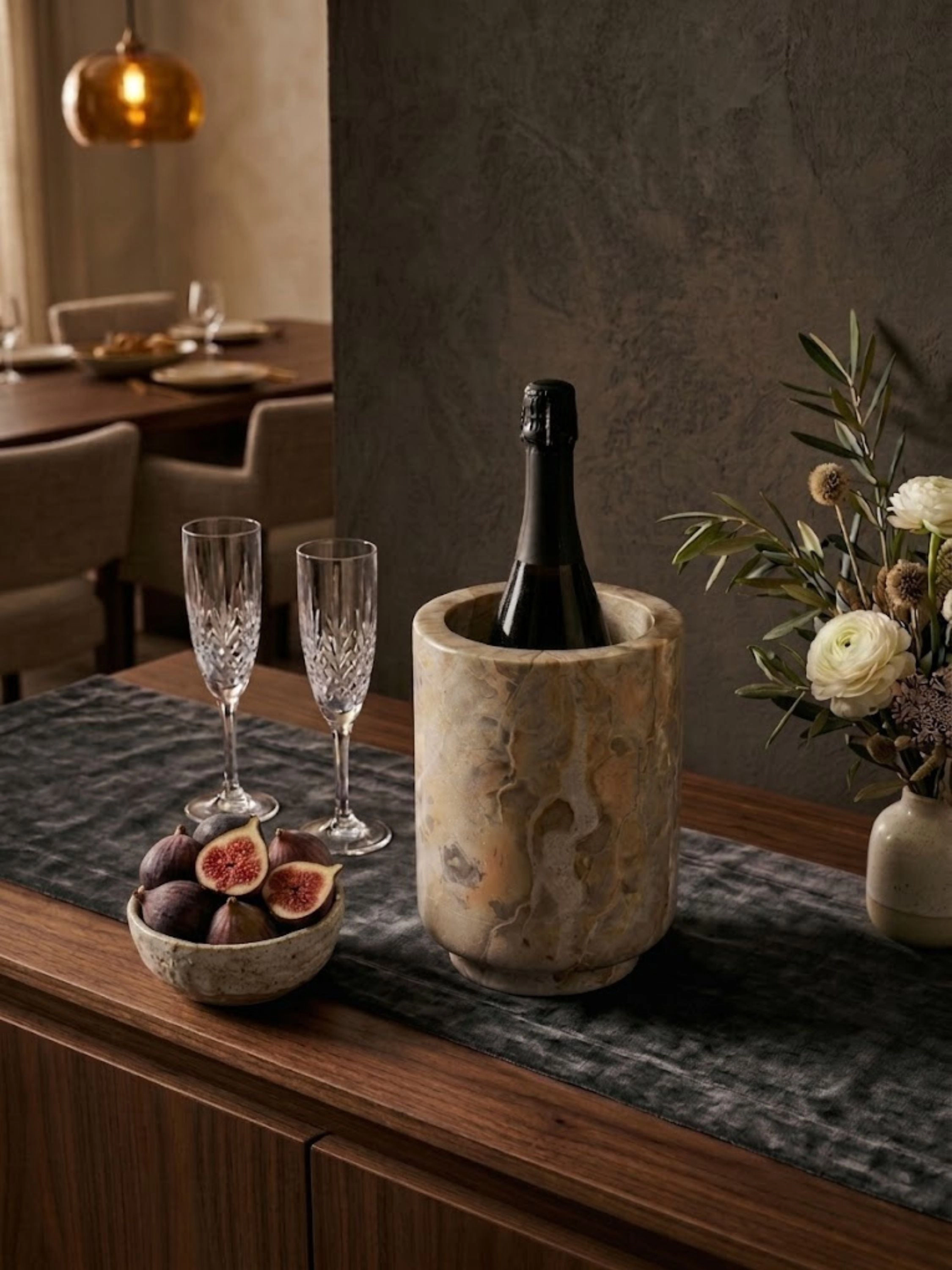 GAURI KOHLI Chamonix Brown Onyx Wine Cooler