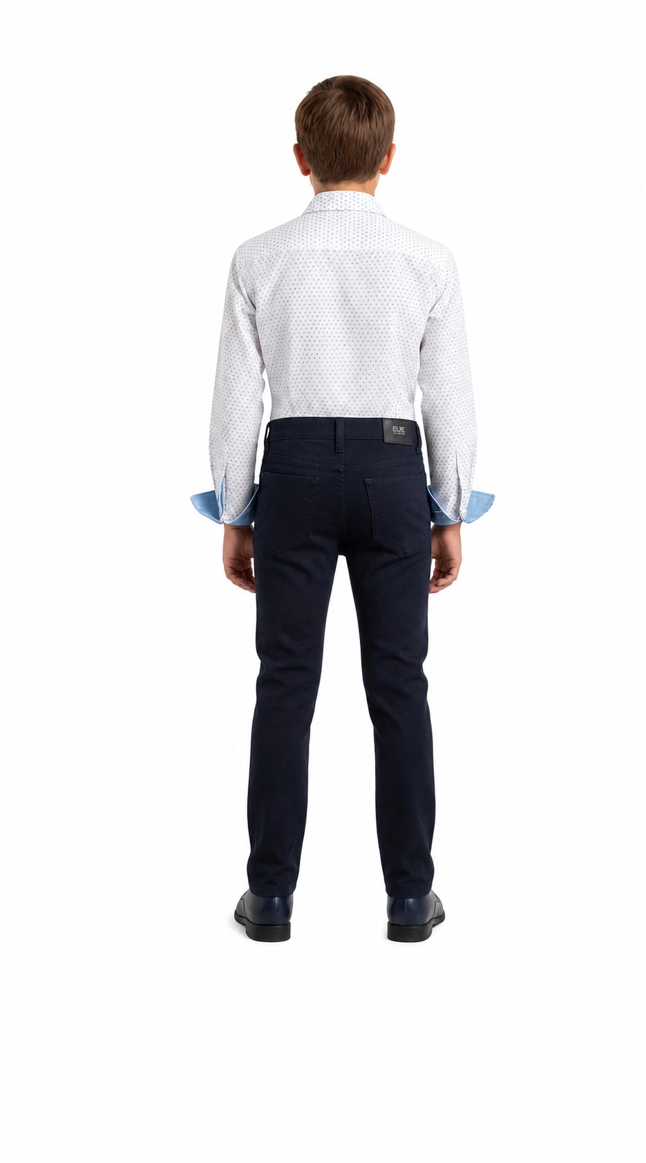 Elie Balleh Boys Slim Fit Micro Ditsy Print Shirt