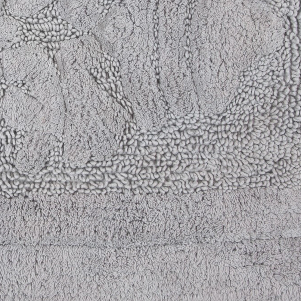 Knightsbridge Luscious Textured Striped All Season Soft Plush Cotton Reversible & Soft Bath Rug 21" X 34" Sage