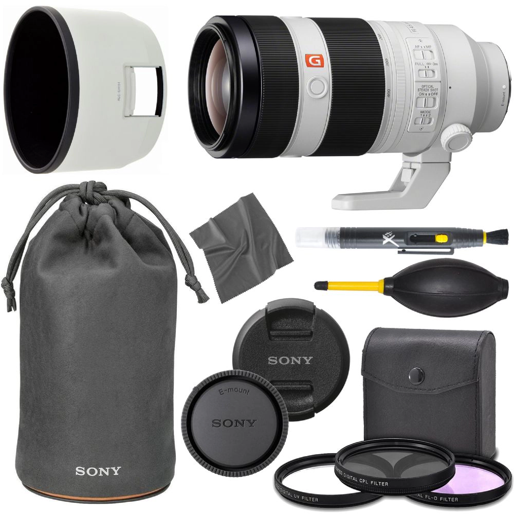 Sony FE 100-400mm f/4.5-5.6 GM OSS Lens (SEL100400GM) + AOM Pro Starter Bundle Combo Kit (International Version)