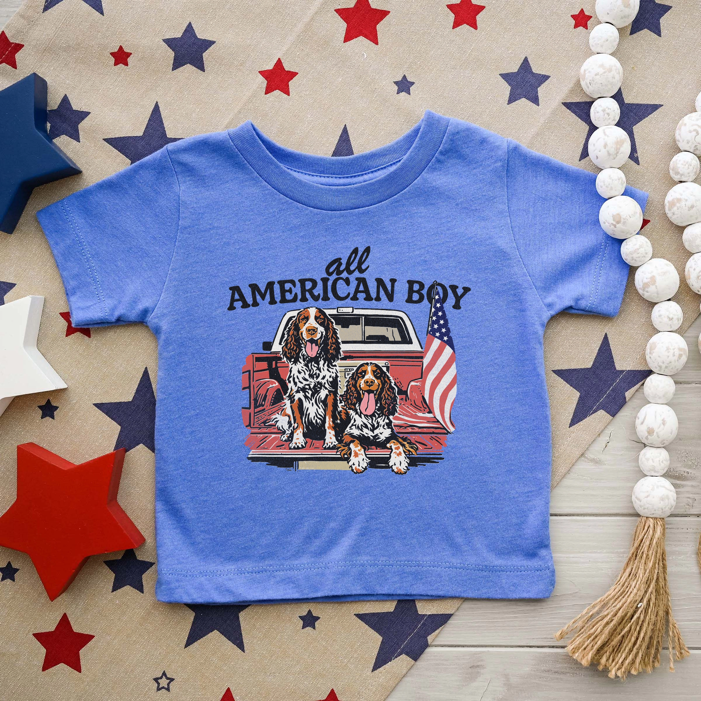 The Juniper Shop - All American Boy Dogs Toddler Short Sleeve Graphic T-Shirt