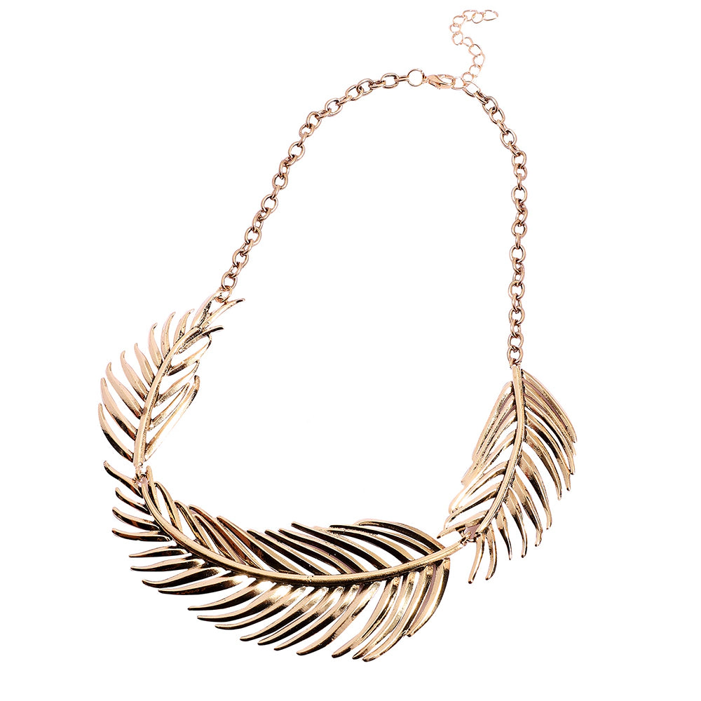 SOHI Women's California Gold Party Statement Necklace