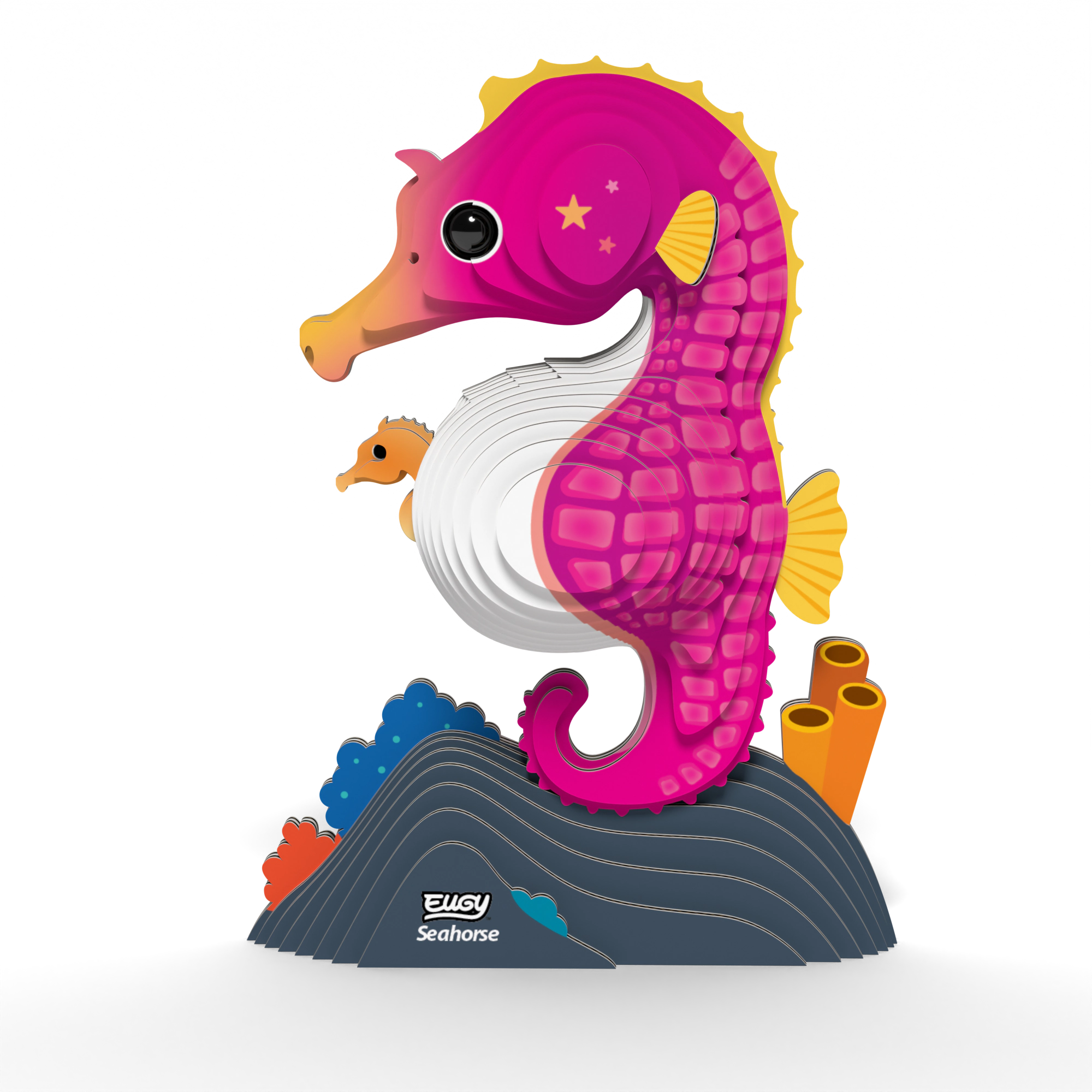 EUGY Seahorse 3D Puzzle - contains 48 puzzle pieces