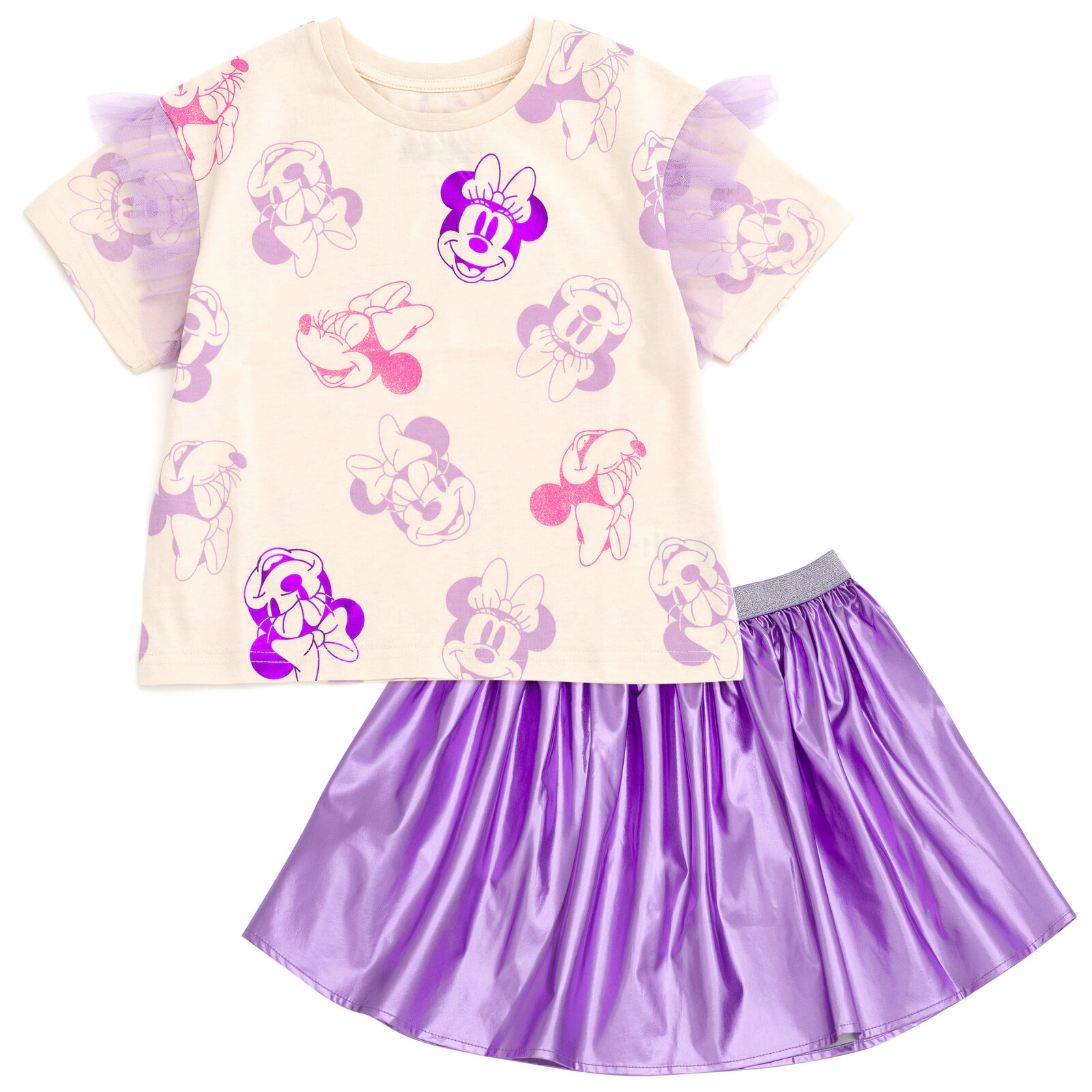 Disney Girls' 2-Piece T-Shirt and Skirt Set
