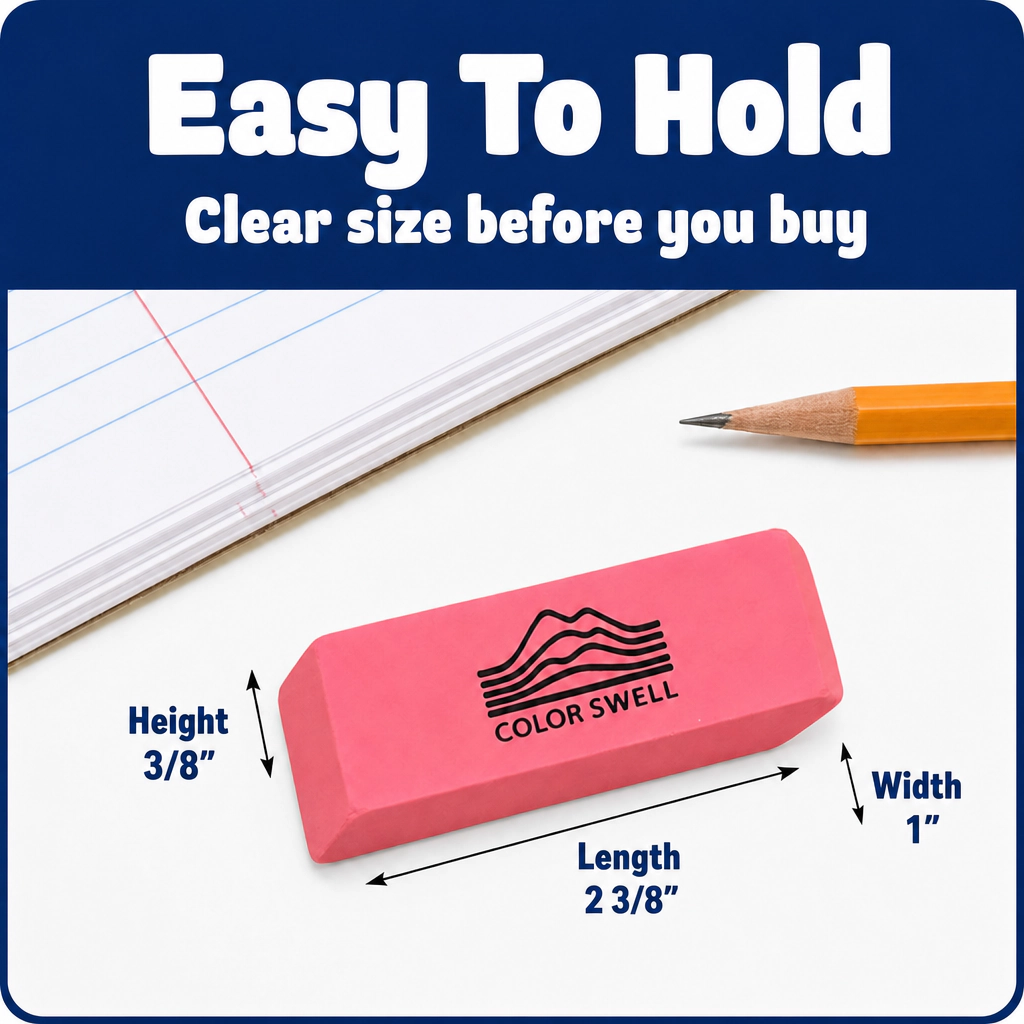 Color Swell Bulk Pink and Neon Erasers, 108 Total