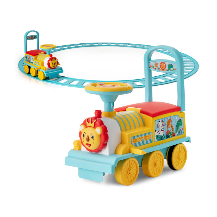 Hivvago 6V Electric Kids Ride On Car Toy Train with 16 Pieces Tracks