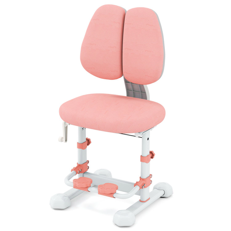 Hivvago Kids Study Chair With Adjustable Double Backrest And Footrest