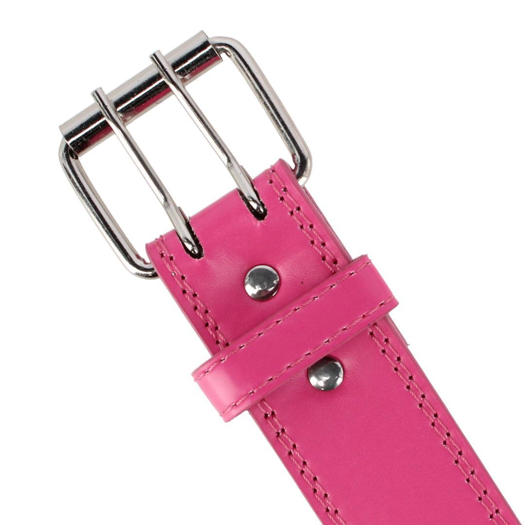 CTM Girl's Perforated Casual Belt with Roller Buckle