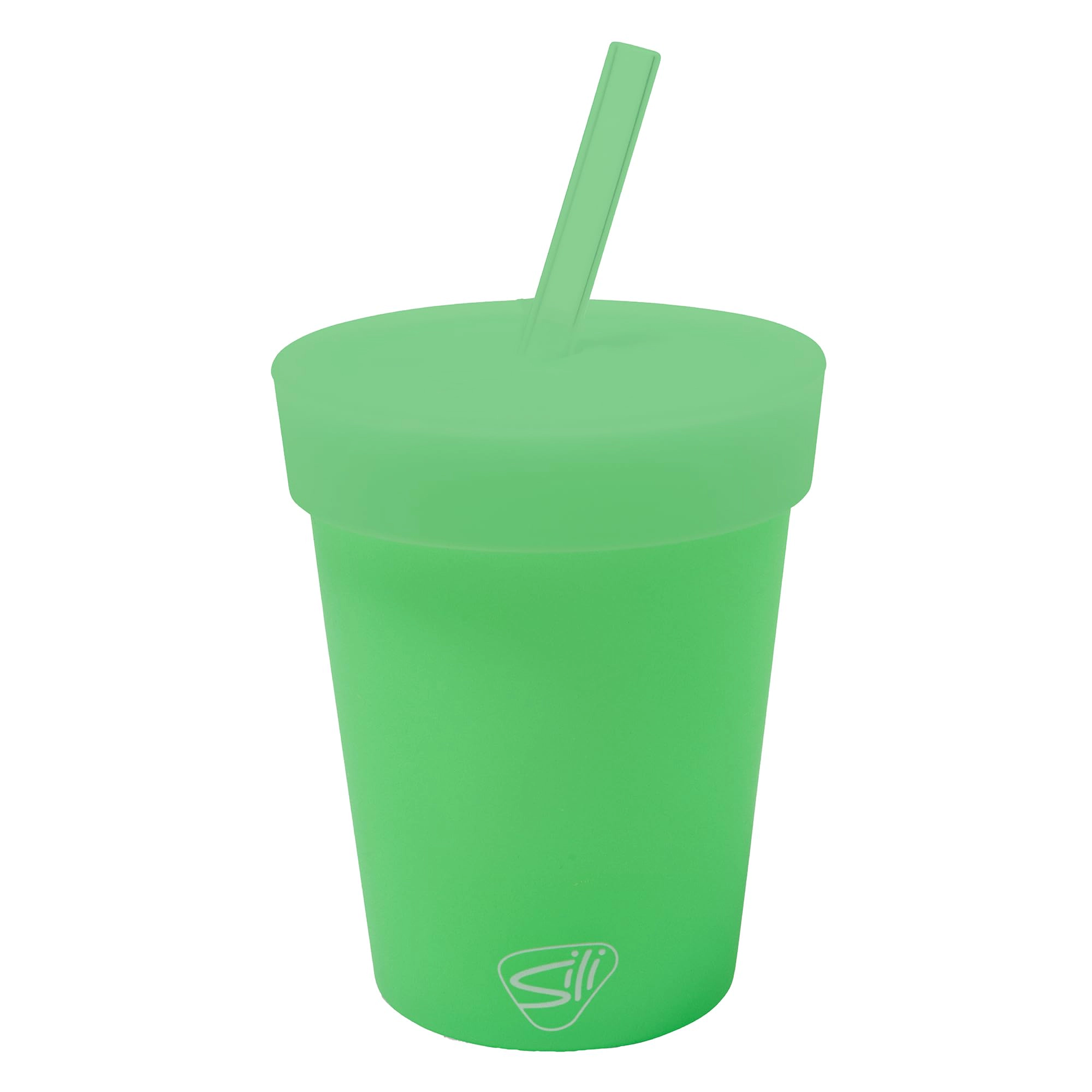 Silipint Silicone 8 oz Kids Glow In The Dark Straw Tumbler